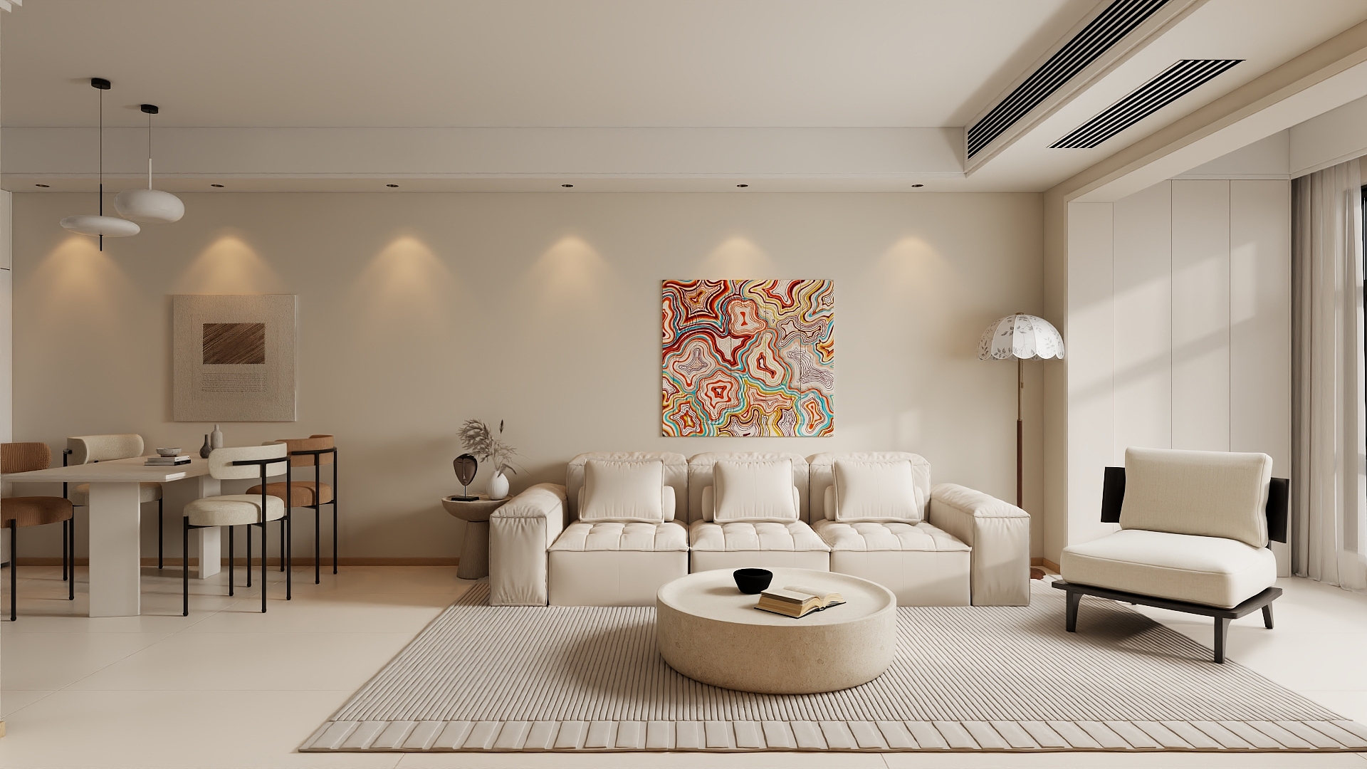 吴爽- 【里人居】—89m²奶油风-装修设计方案