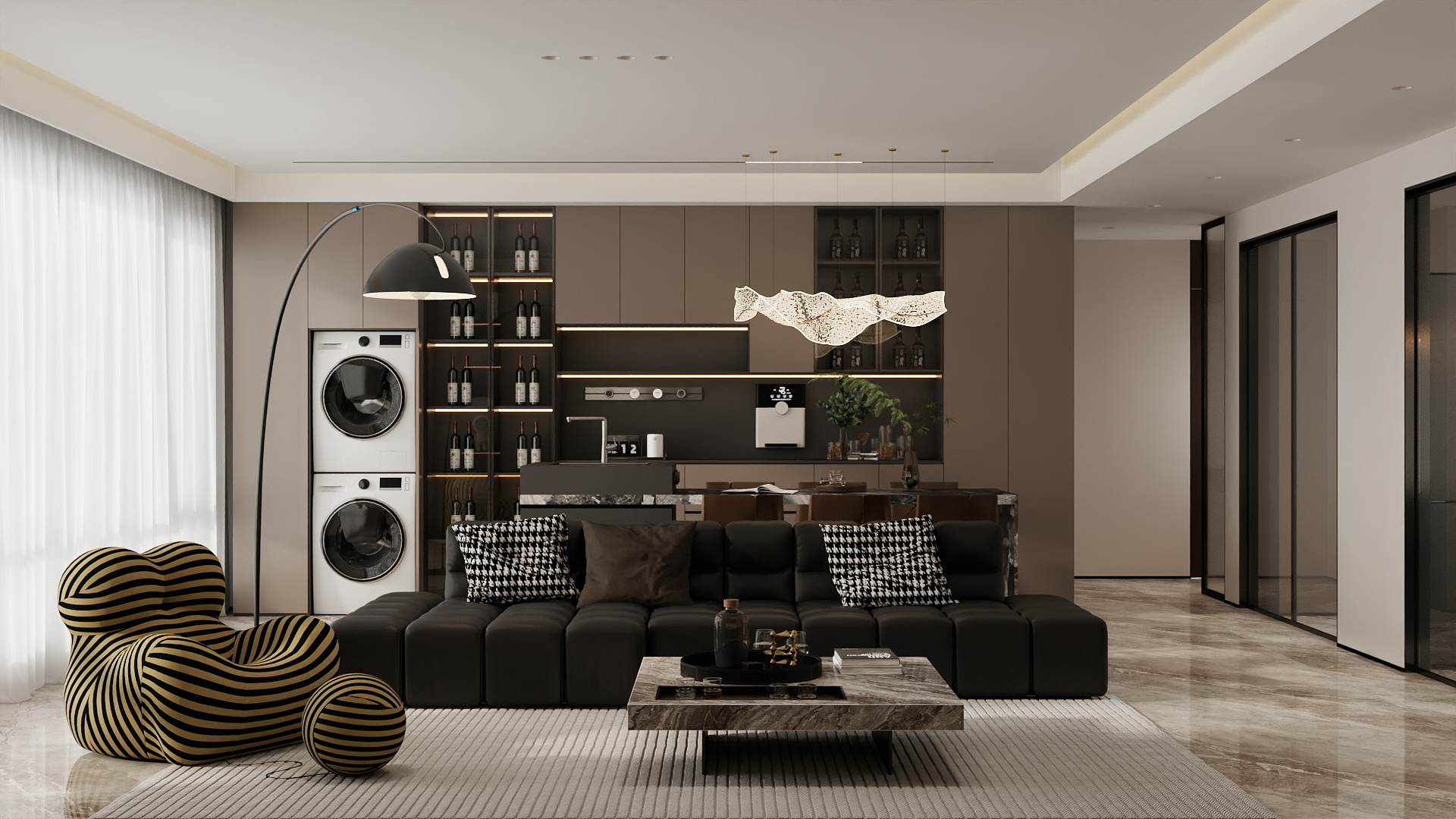 吴爽-【水岸雅座】—118m²现代轻奢风格设计-装修设计方案