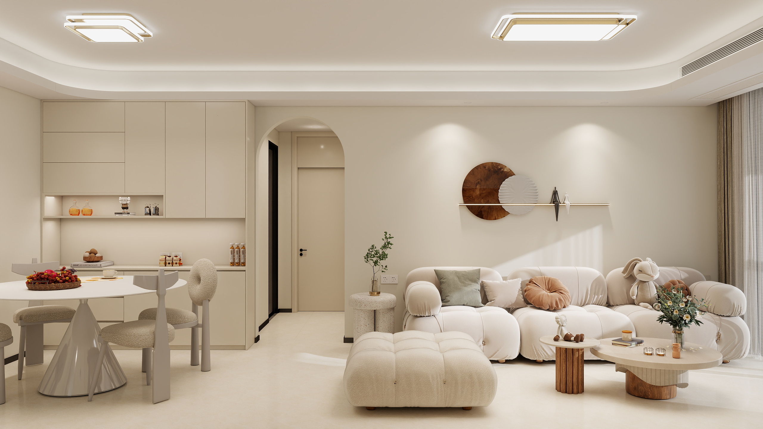 丶Taurus-益田御龙天地小三居现代奶油风-装修设计方案