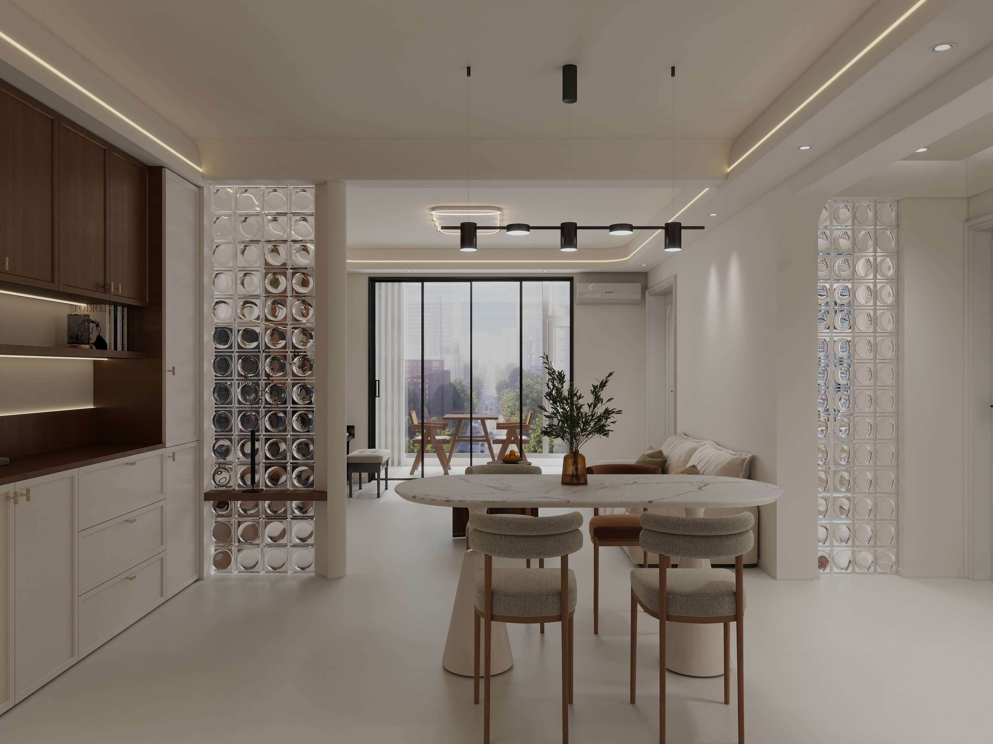 強仔设计师-107㎡3室中古奶油风-装修设计方案