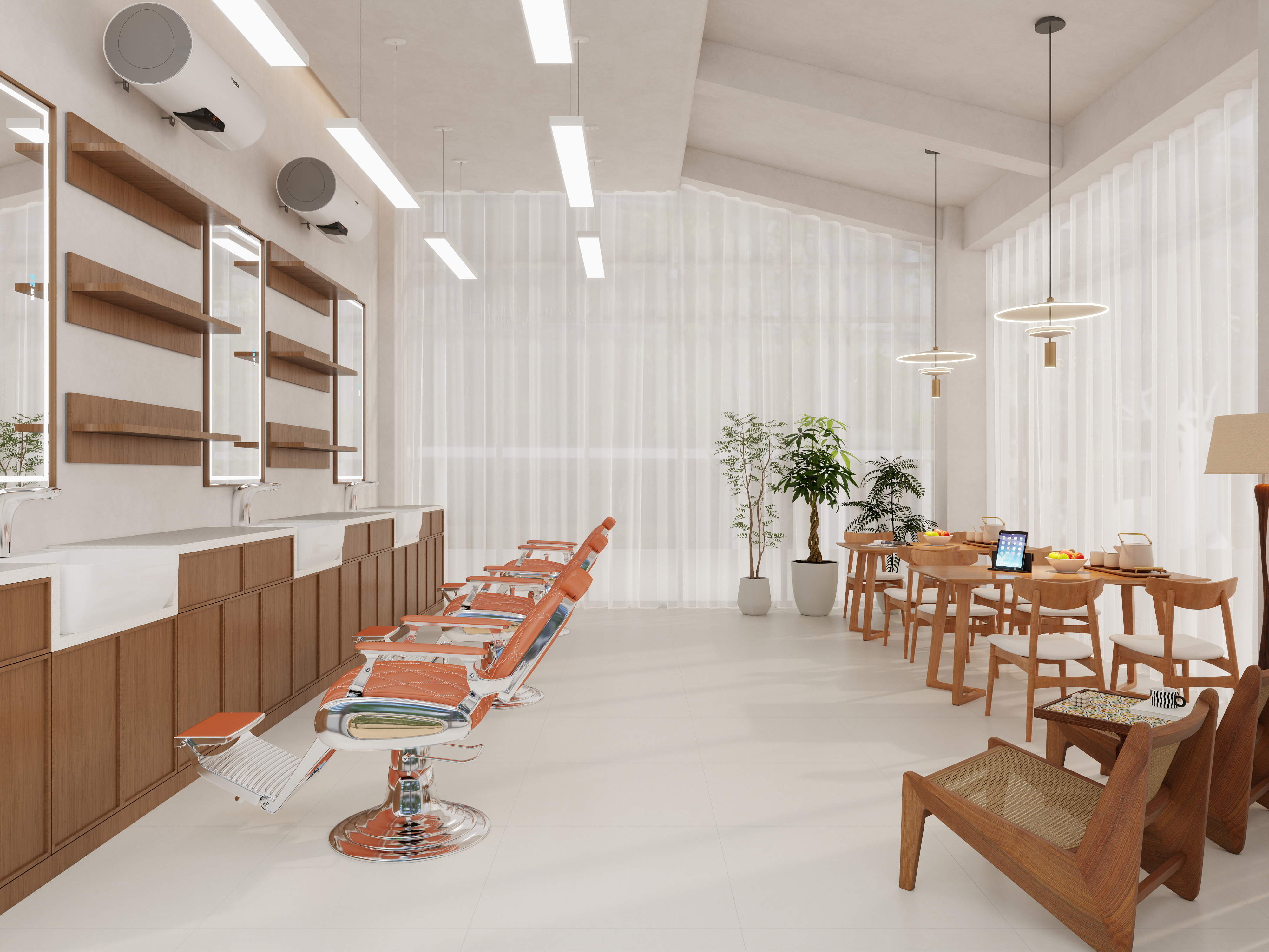 以果设计表现-理发店-装修设计方案