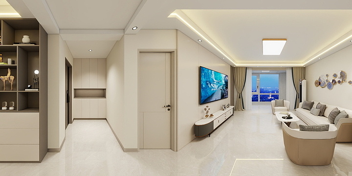 华恒设计-武德佳园27.1.602-带走廊-装修设计方案