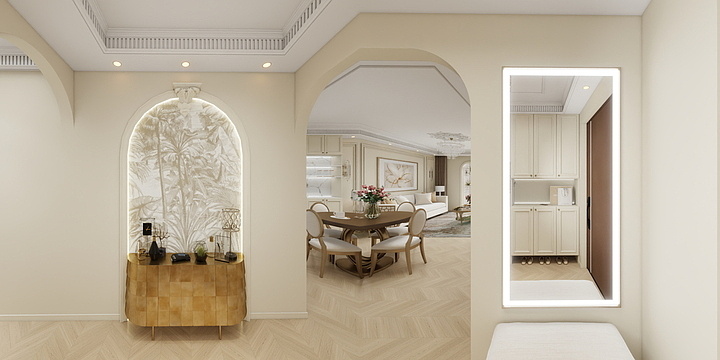 _Echo_-轻法式三室一厅两卫-装修设计方案