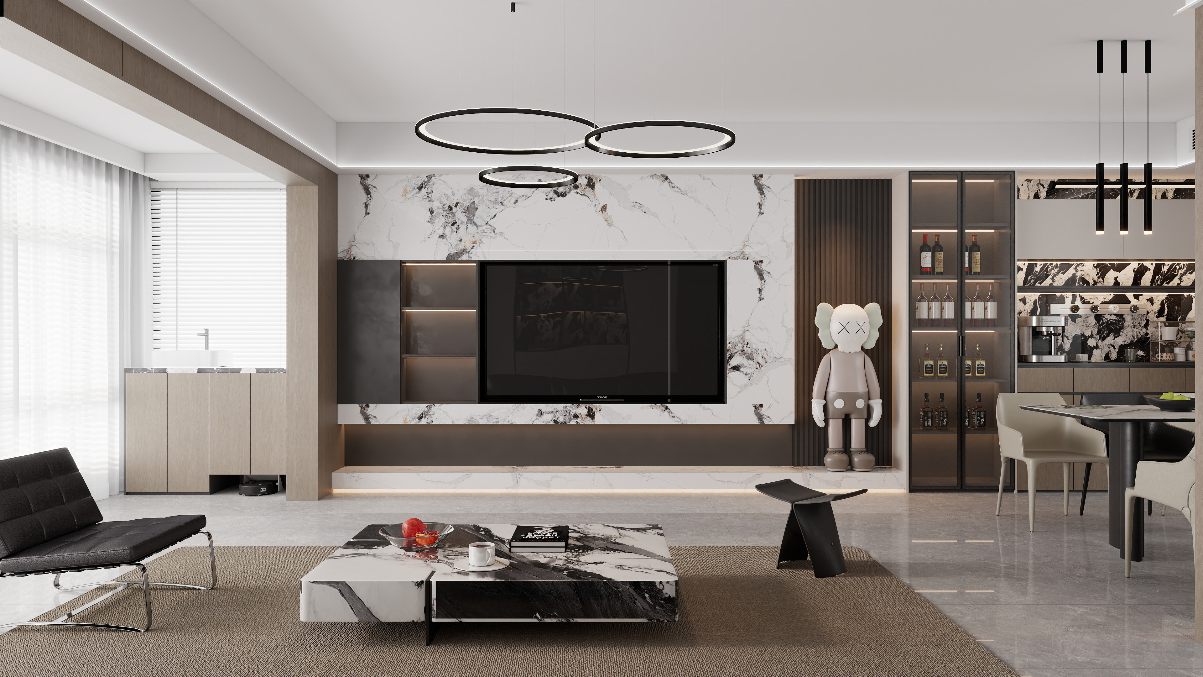 沐光|知行视觉设计工作室-阿东-意式极简-木纹版-装修设计方案