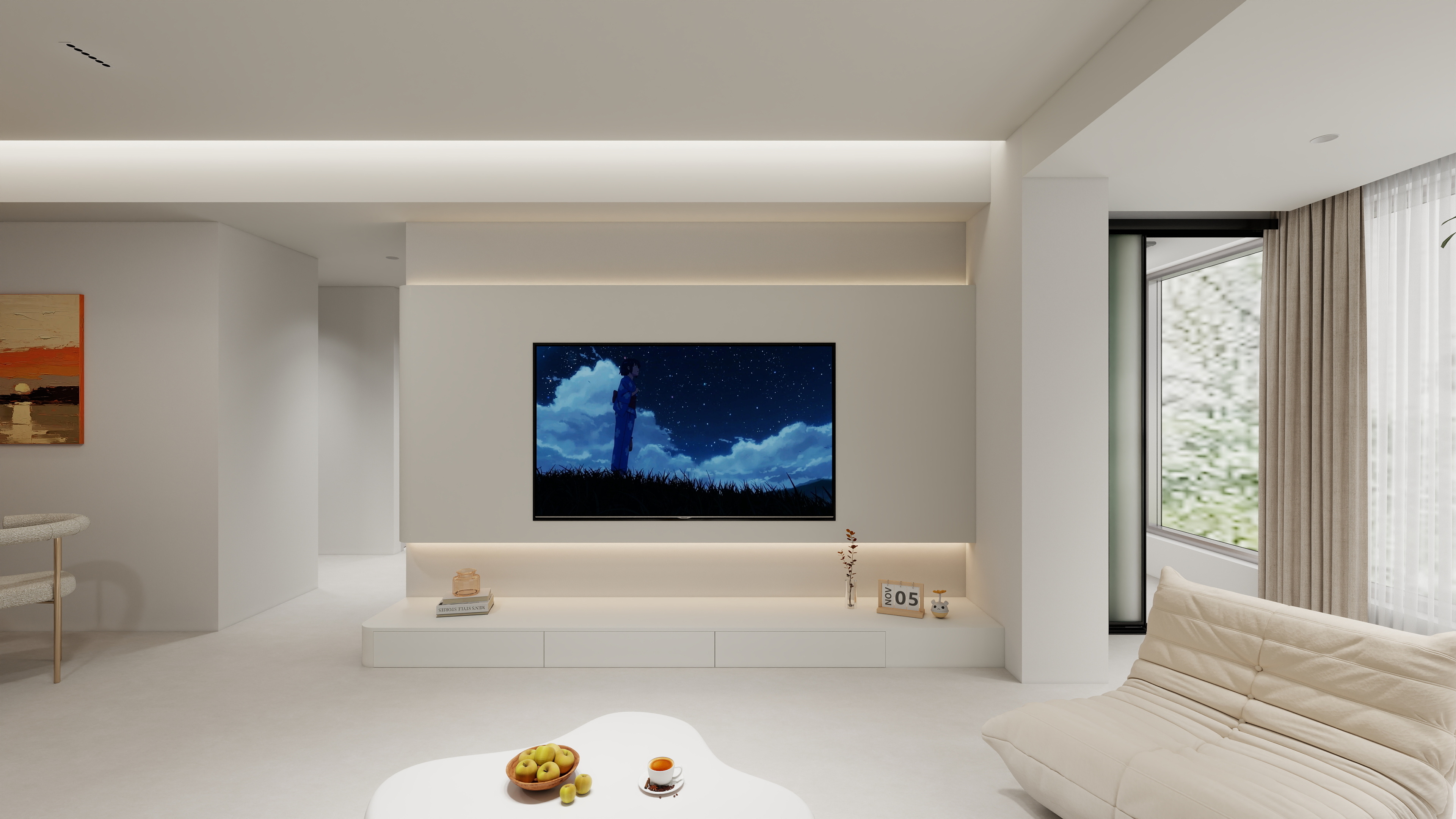 盛木居装饰丶王强-保利融创和光尘樾营销中心111㎡3室-装修设计方案