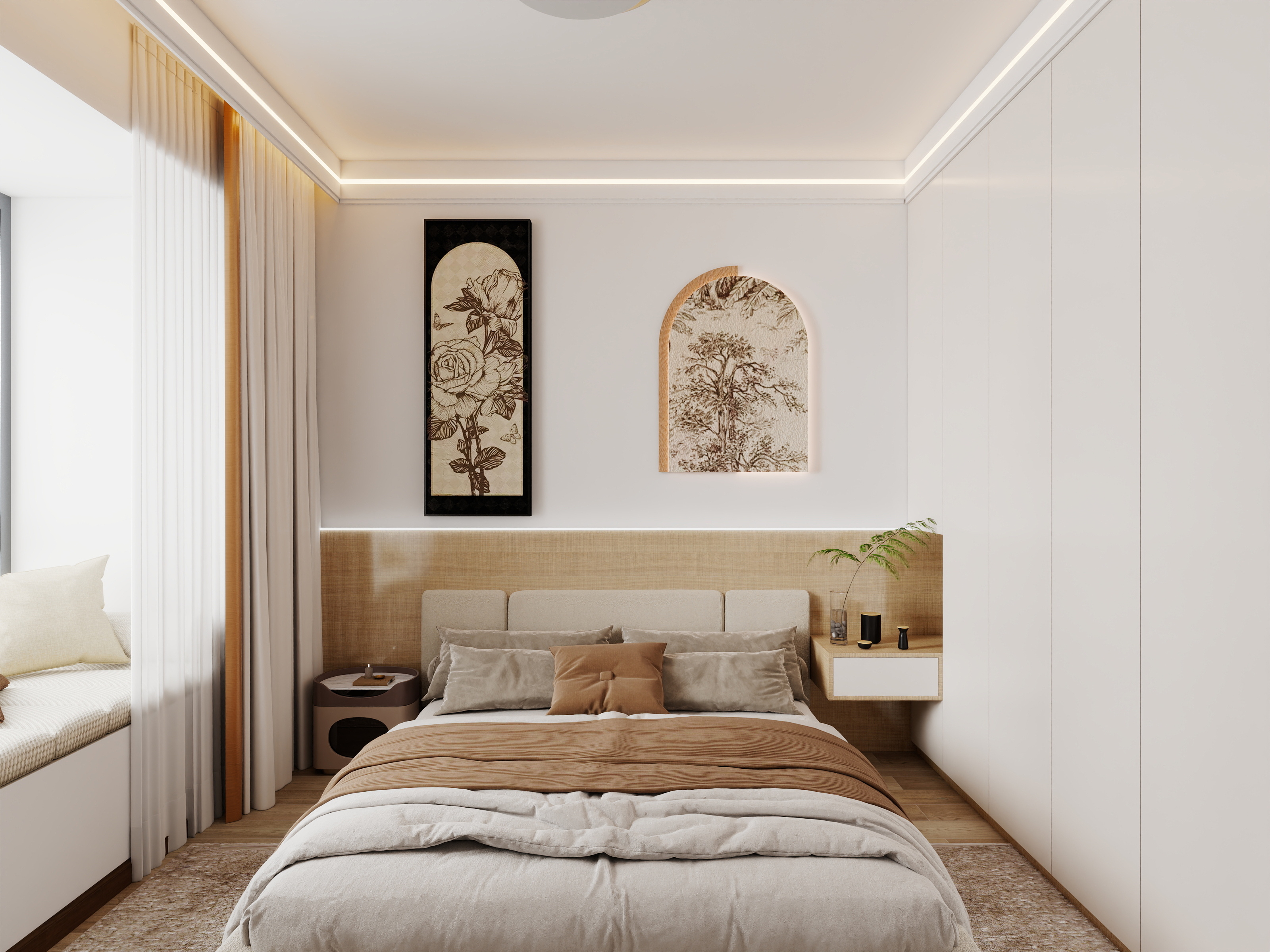 穆悦黎-70㎡2室装修效果图