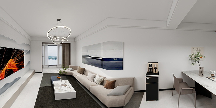 Mr言-现代三房效果-装修设计方案