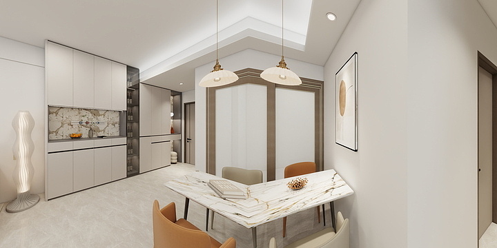 菲梵家居lfua-华宇4栋1905财神爷的独生女88方左厨-装修设计方案