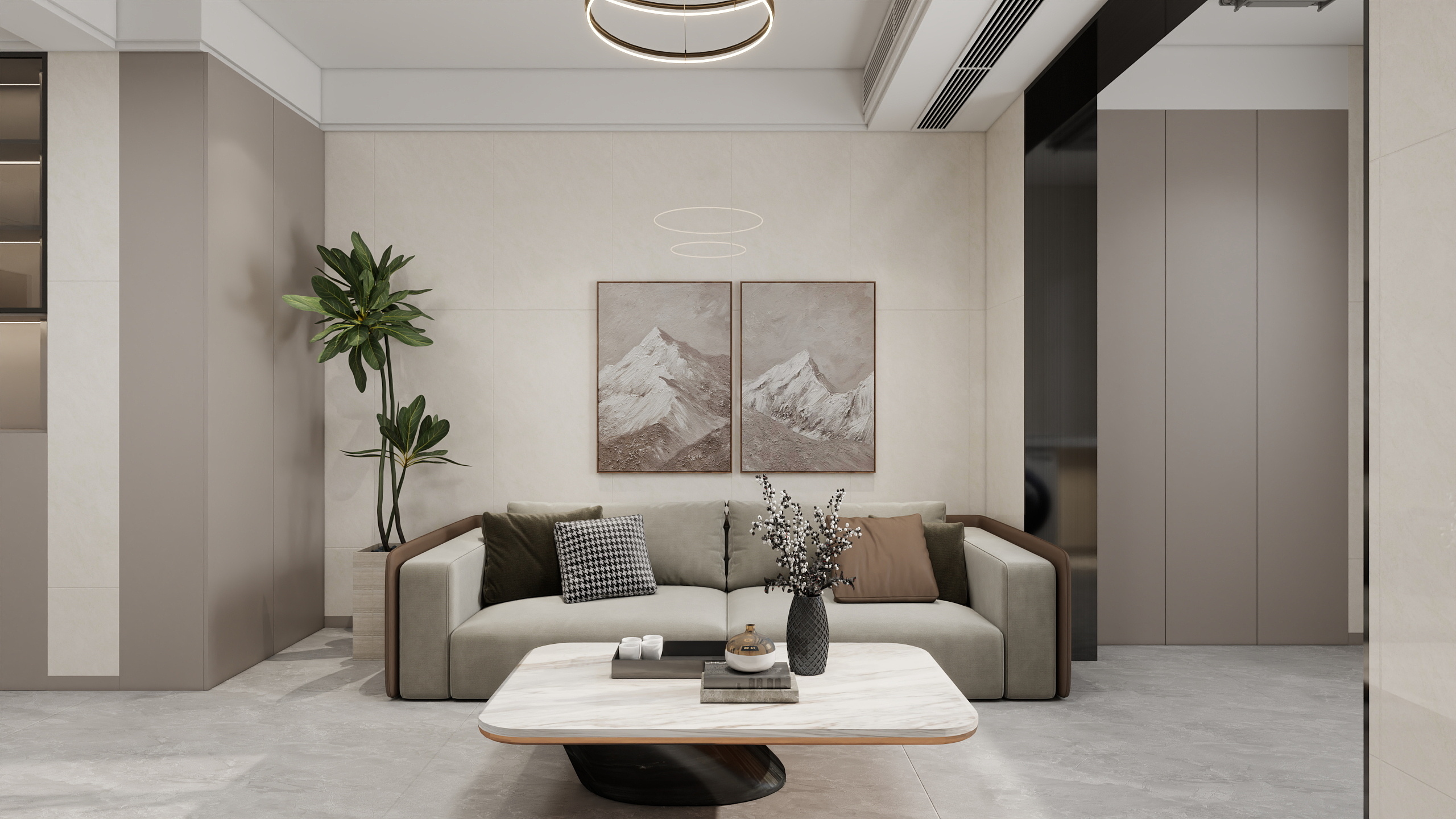 李青越-66方现代两居室装修效果图