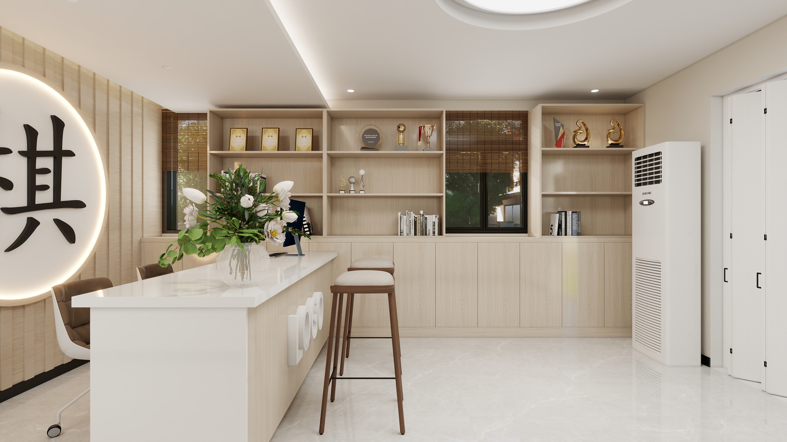 李青越-61方围棋室样板间装修效果图