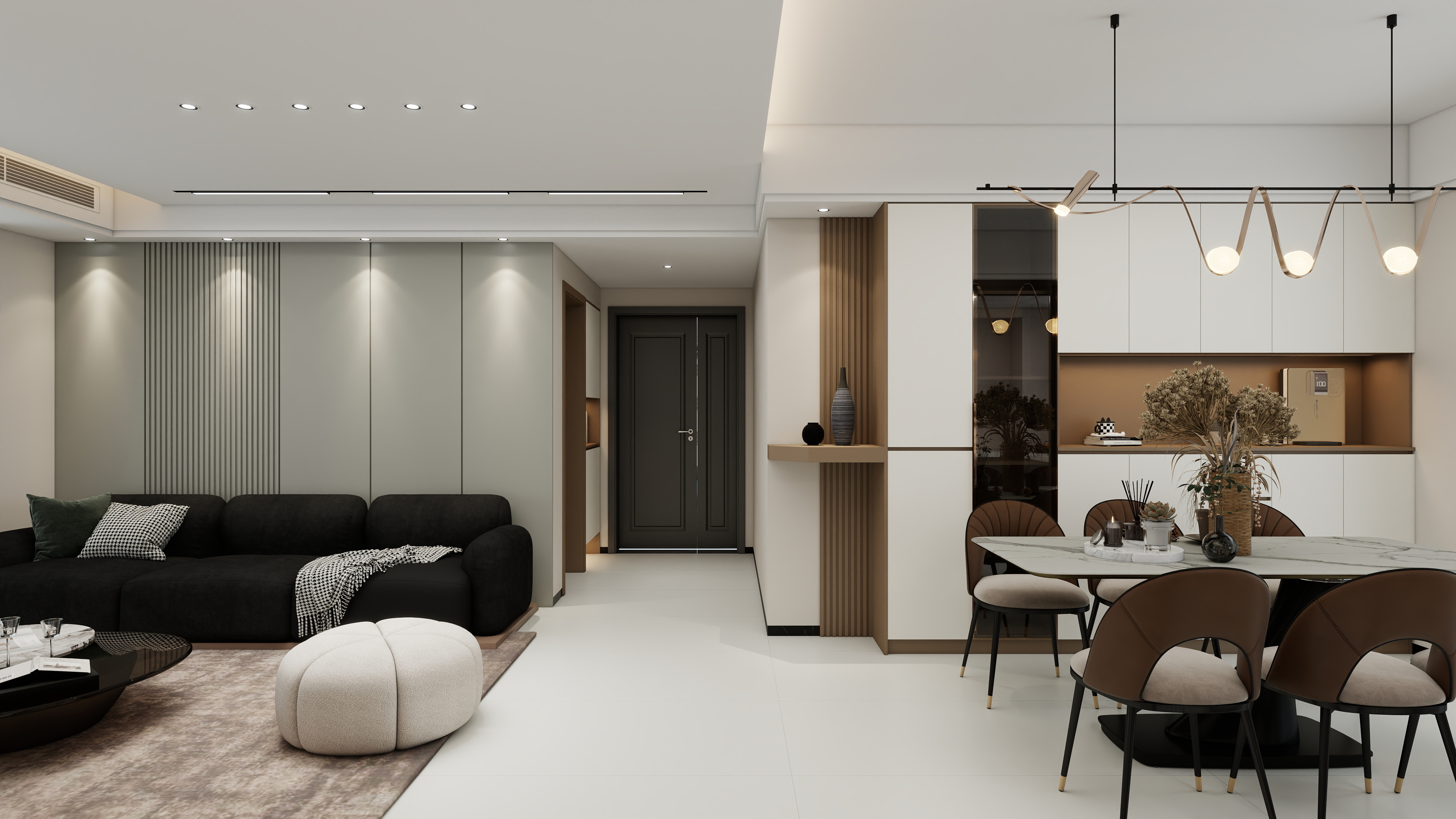 珲设空间-学府壹号137㎡4室-装修设计方案