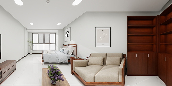 望桂-北部湾大厦原柜子不拆除-装修设计方案