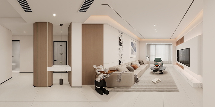 柯梦室内设计-现代简约暖色-装修设计方案