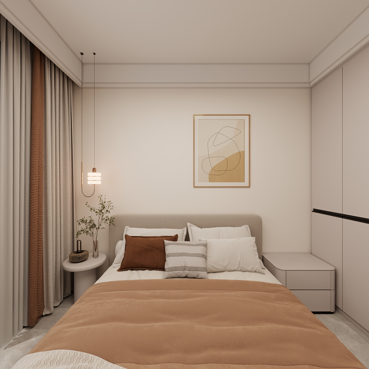 设计丨张超杰-德高金麟府（四室）现代简约装修效果图