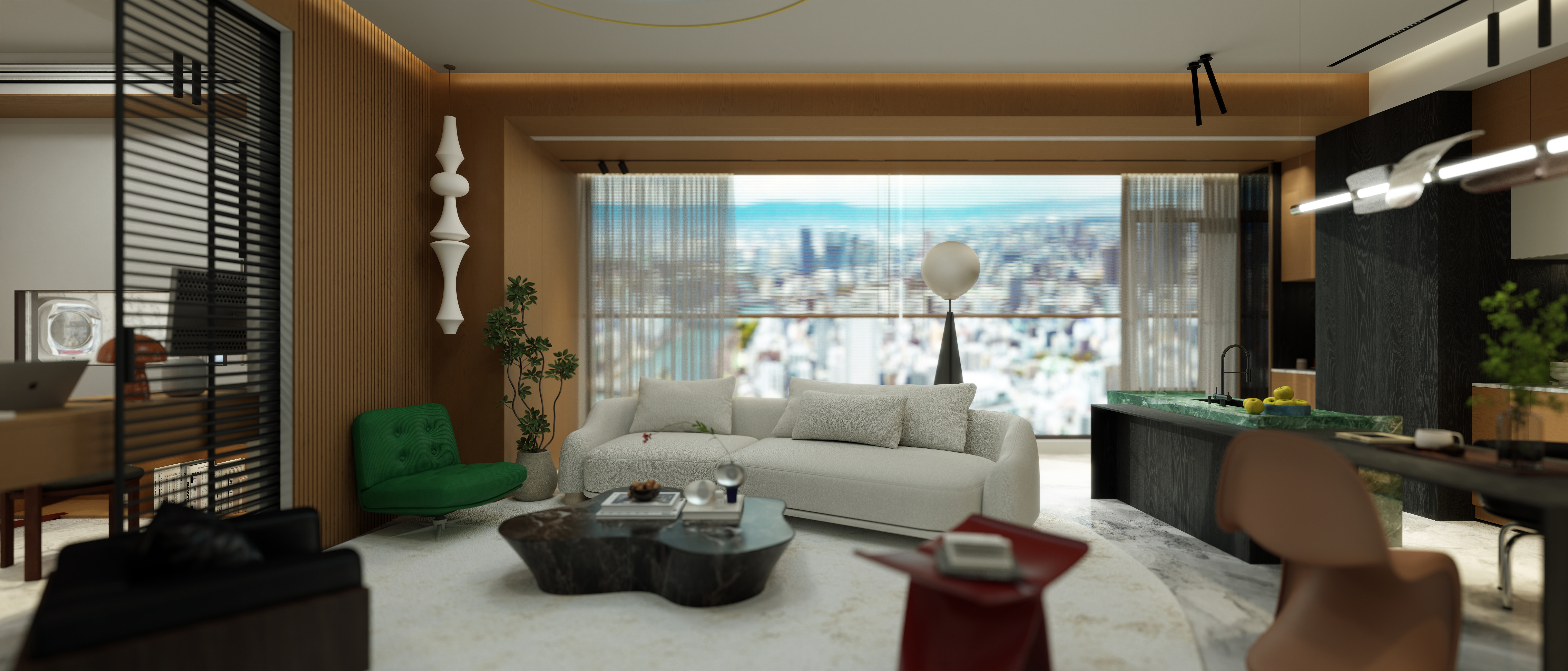 北溪设计-阳明花园F户型173平-装修设计方案