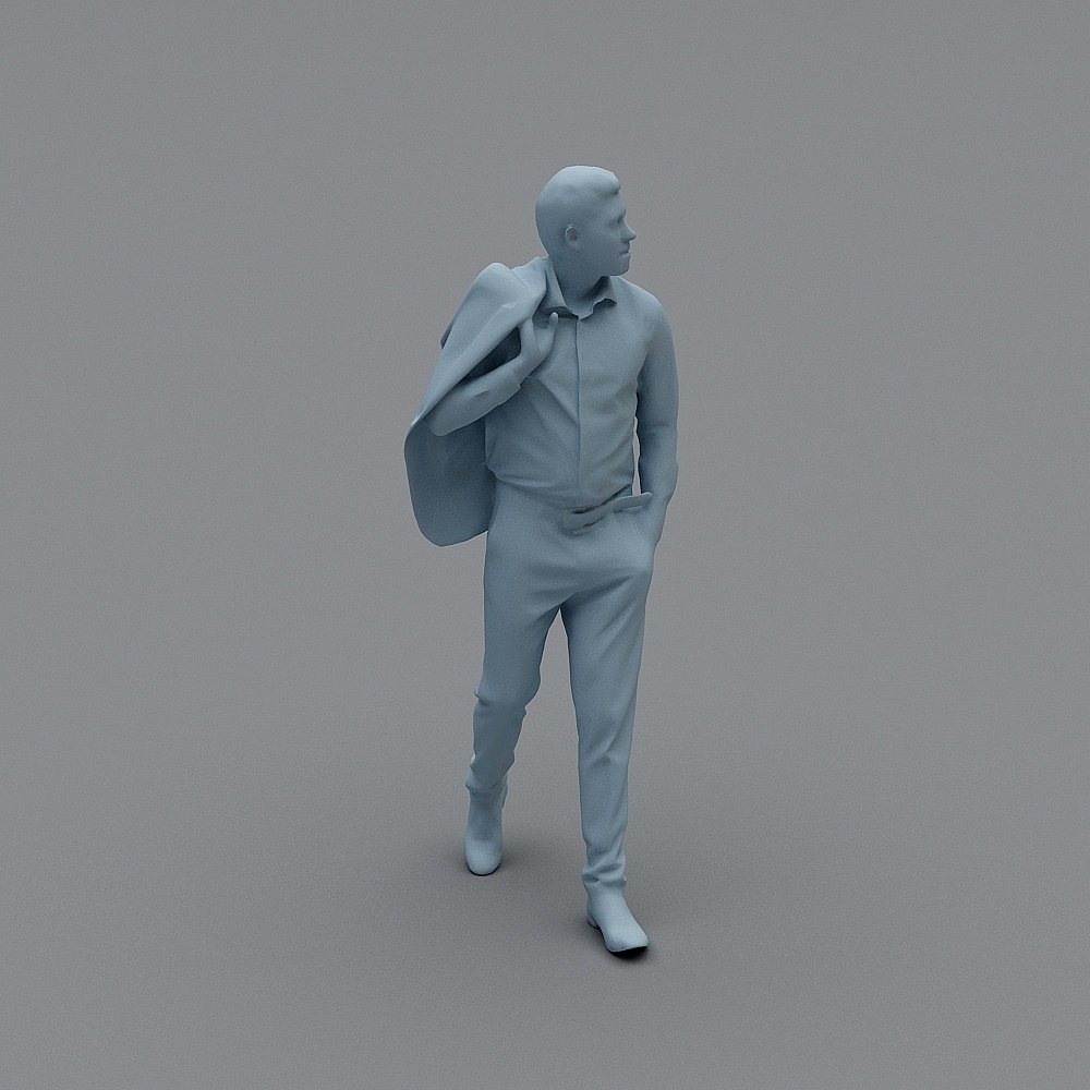 成人男站姿33D模型