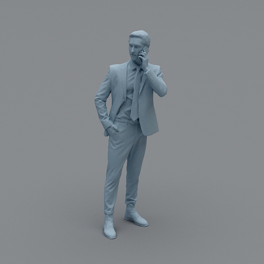 成人男站姿43D模型