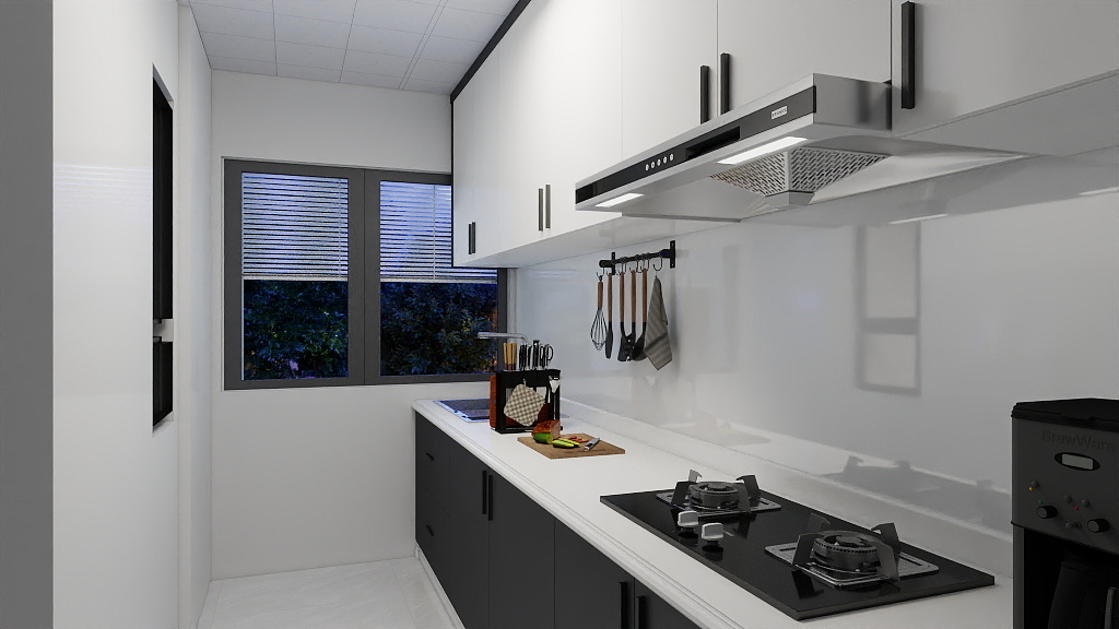 残翼梦蝶-黑白简约风107㎡2室-装修设计方案