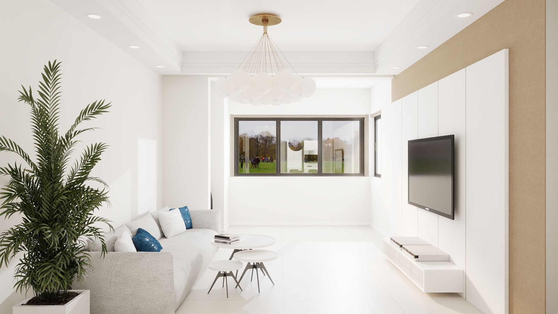 博泽智能家居02-绿地齐风雅筑三室两卫装修效果图