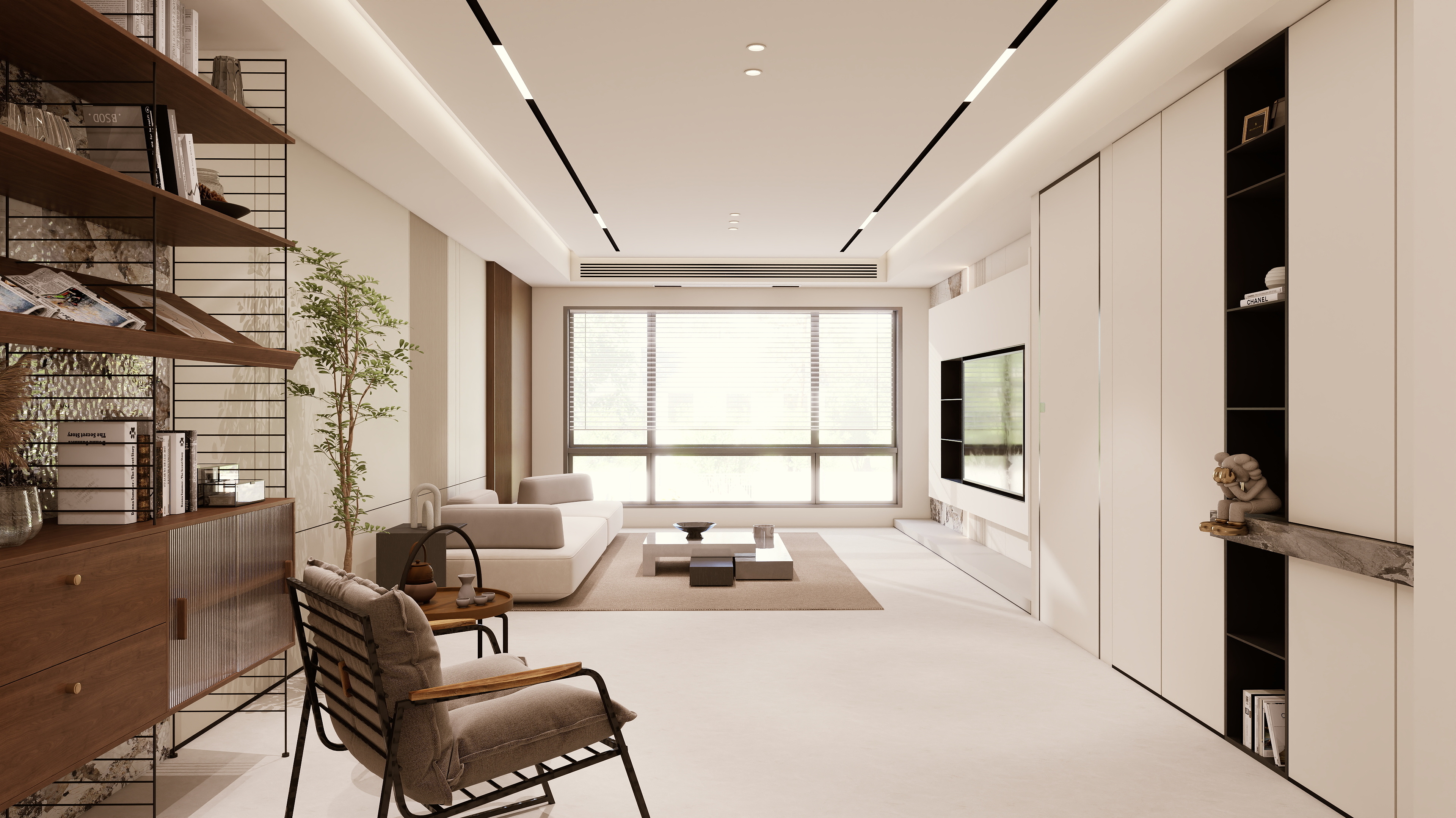 大金空调官方-180㎡四房两厅-纯净与简约的结合，打造清新自然的家居空间-装修设计方案