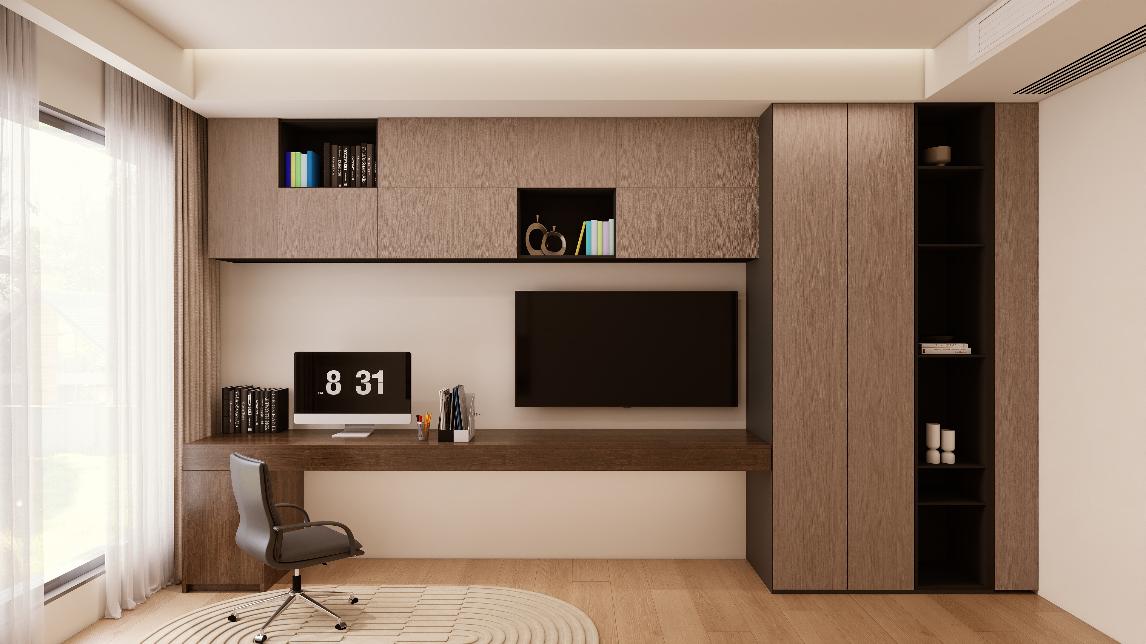 大金空调官方-180㎡四房两厅-纯净与简约的结合,打造清新自然的家居空间装修效果图