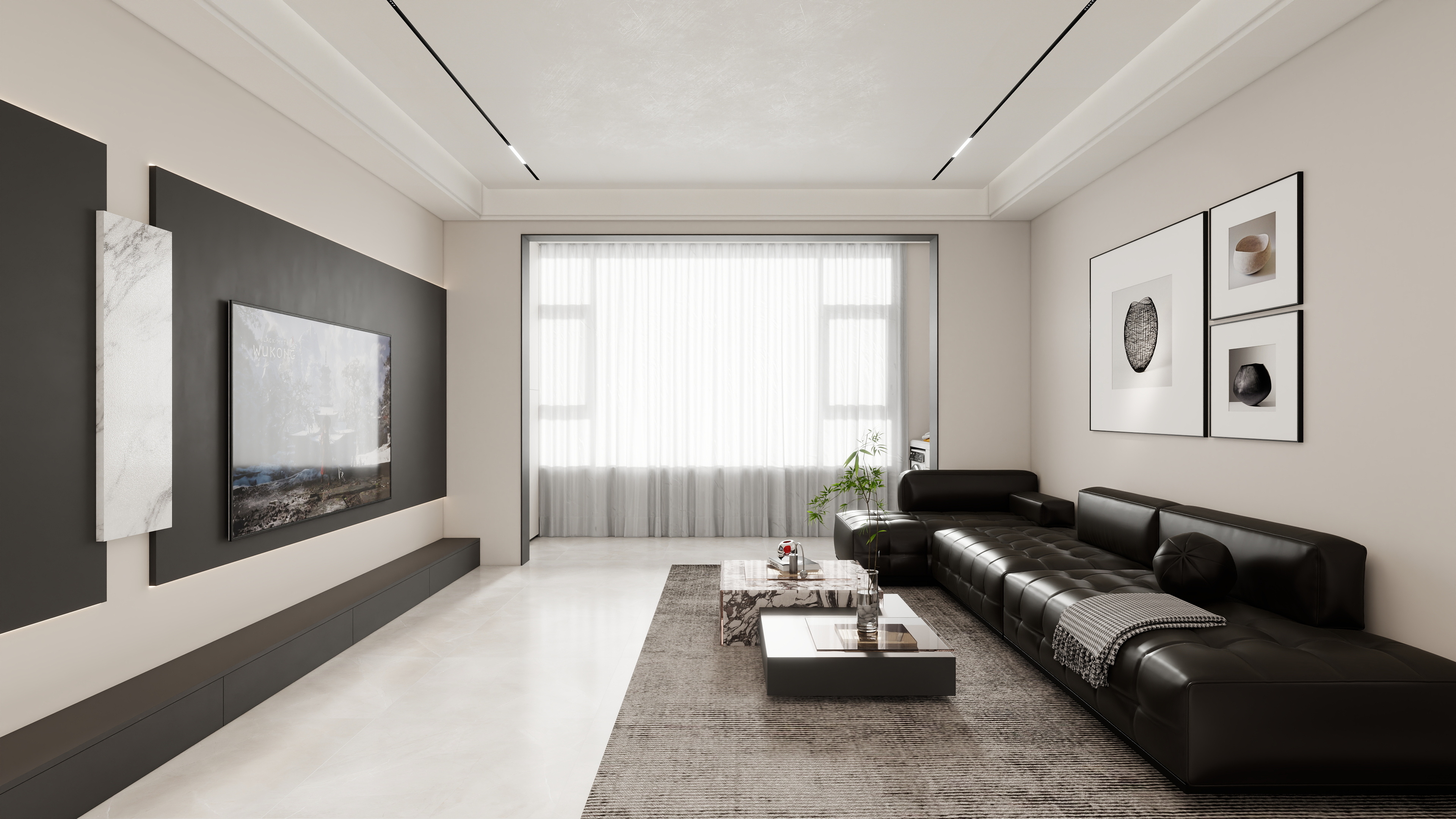 壹诺设计工作室-100㎡3室-现代简约装修效果图