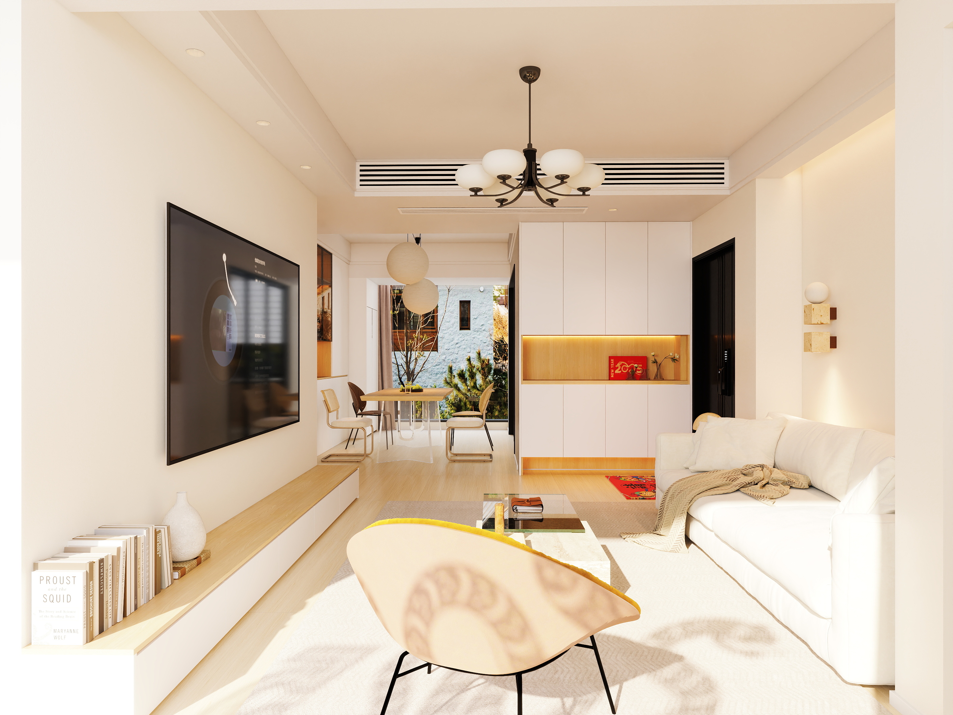 一墨行空-爱众江景26-401原木奶油风-装修设计方案