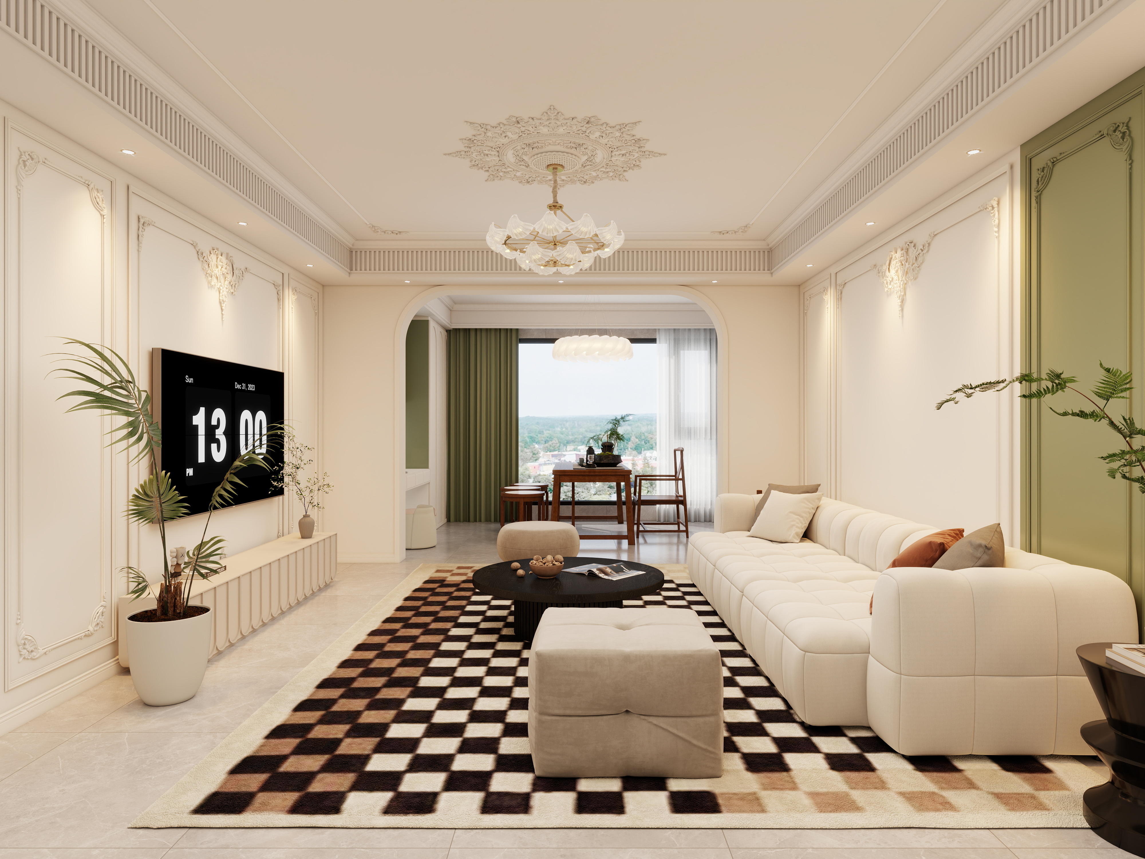 设计丨张超杰-四居大平层（法式）-装修设计方案