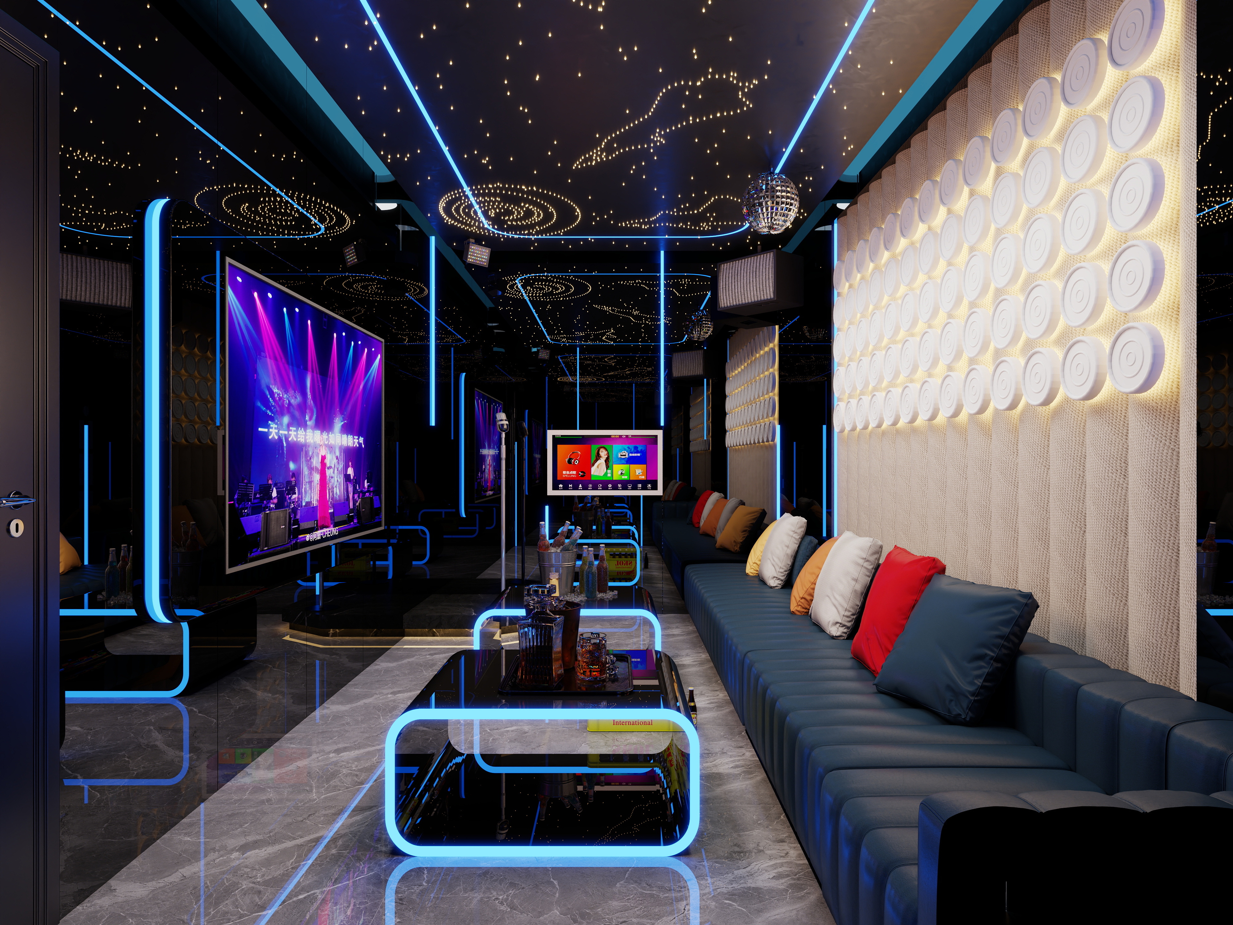 三石设计丨王云鹏-KTV大中小包间-装修设计方案