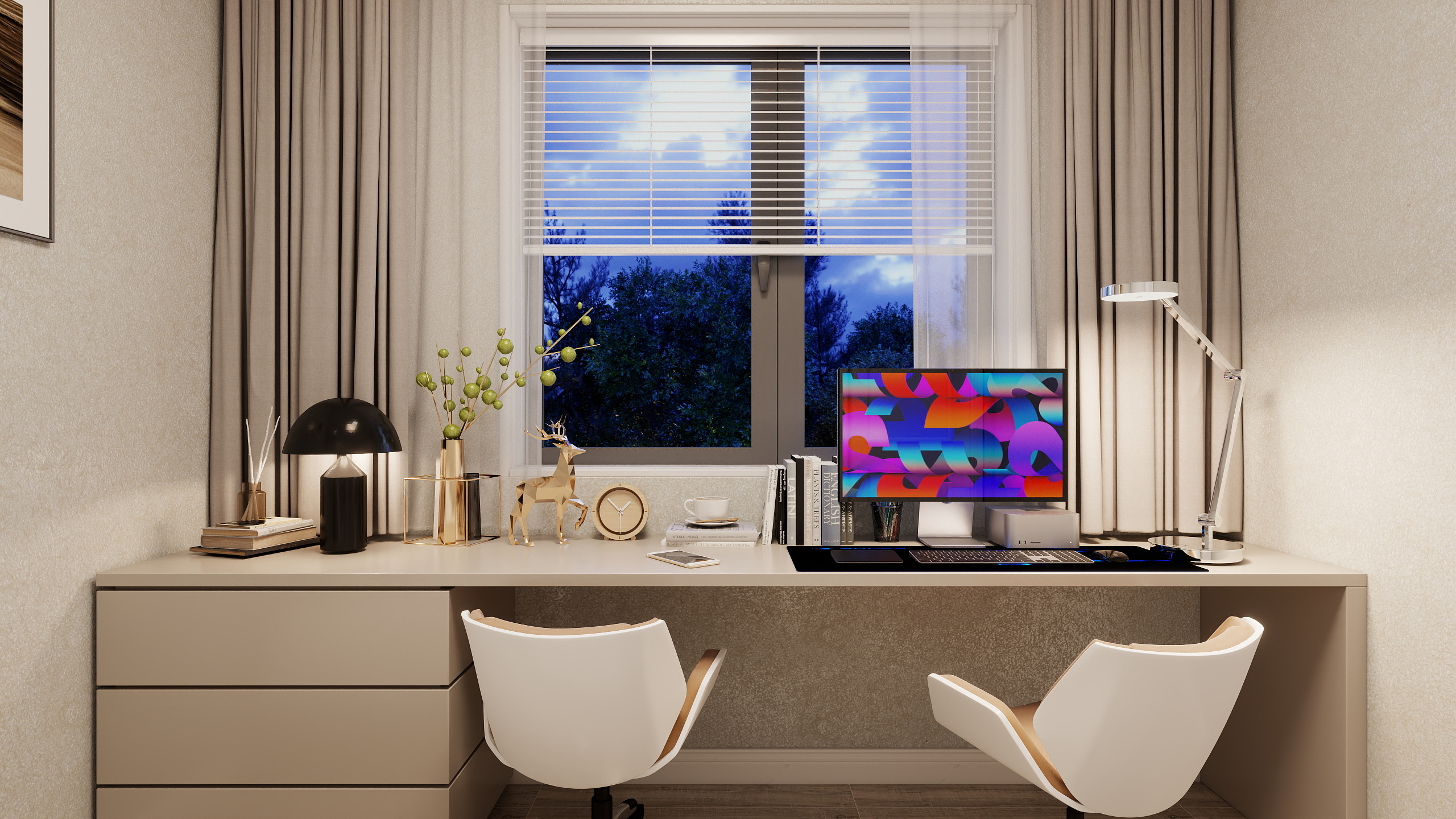 沨然-110㎡3室装修效果图