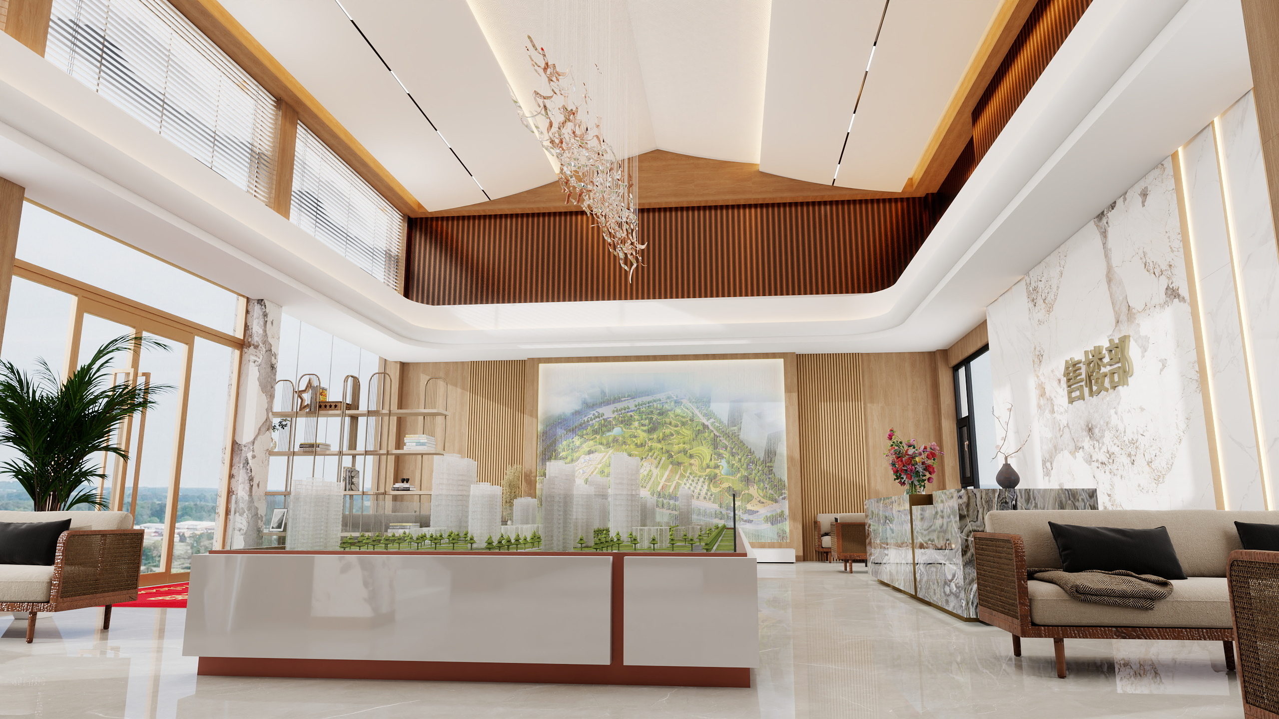 湖北咸宁艺乐居陈涛-湖北咸宁通城售楼部-装修设计方案