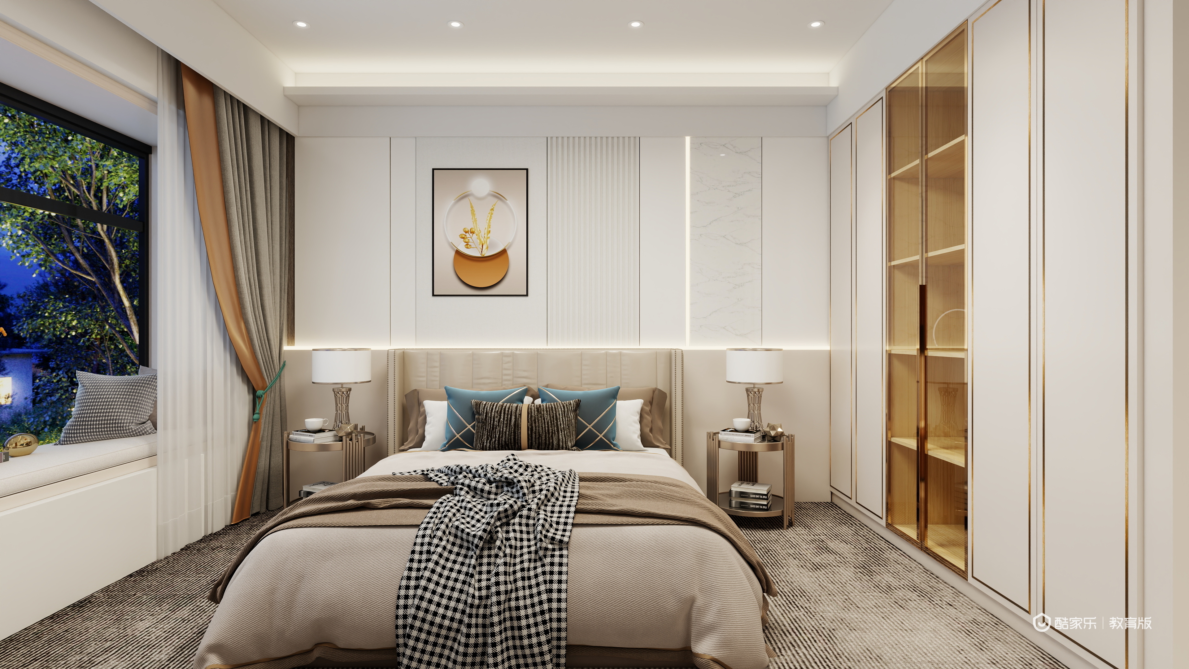 罗星莉-四川现代职业学院-罗星莉一层主卧装修效果图第3张