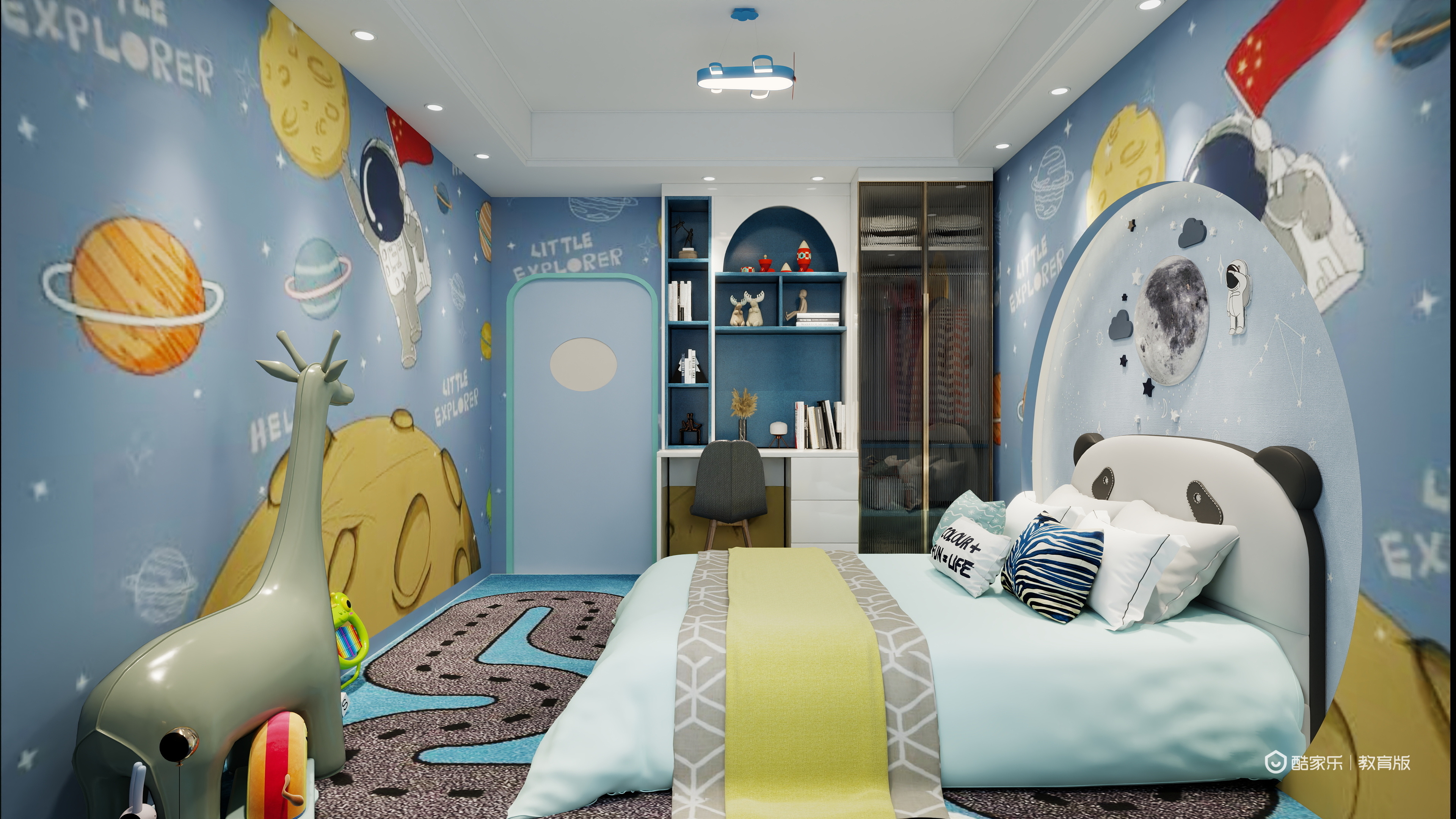 罗星莉-四川现代职业学院-罗星莉一层儿童房装修效果图第3张
