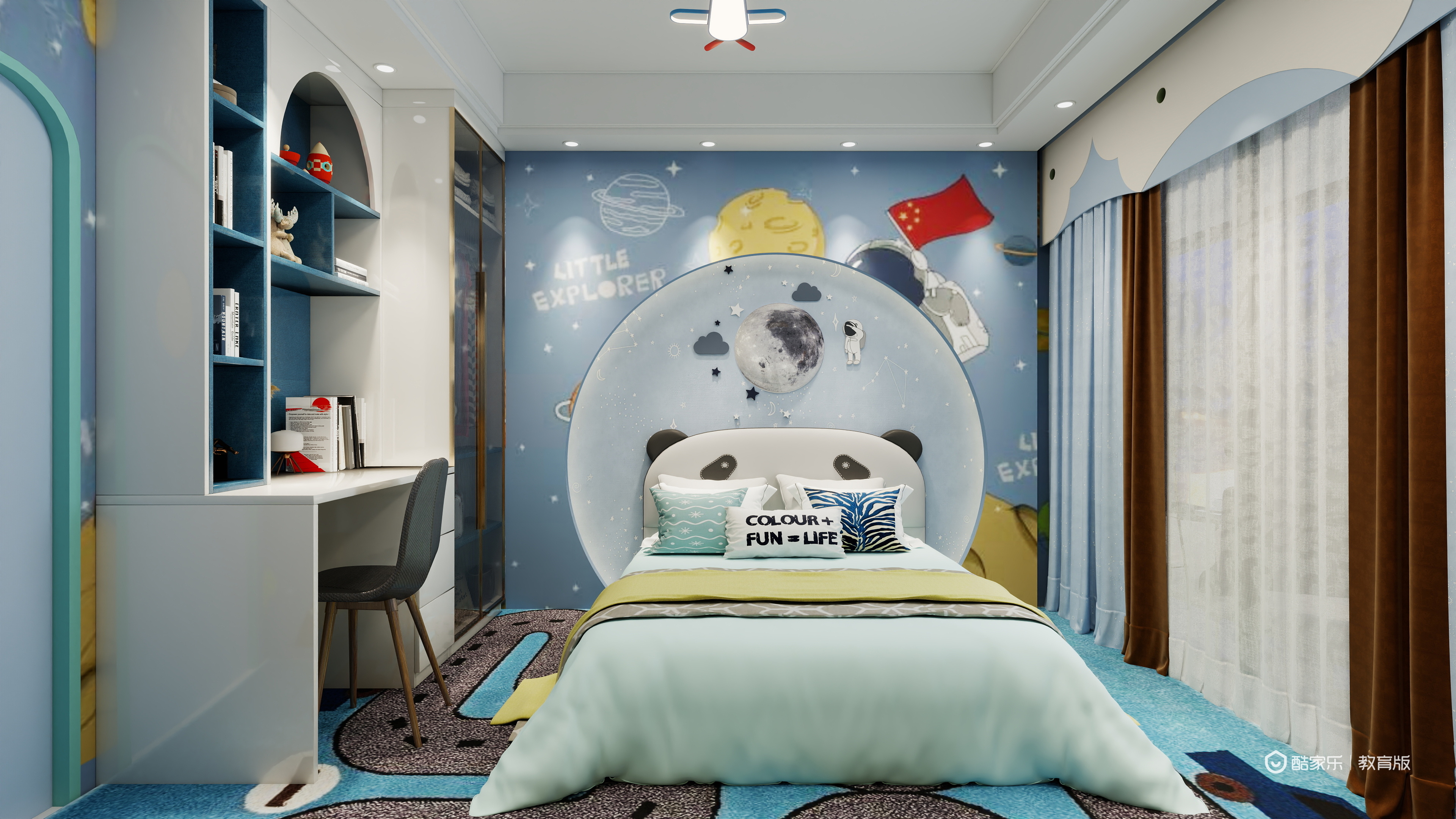 罗星莉-四川现代职业学院-罗星莉一层儿童房装修效果图第2张
