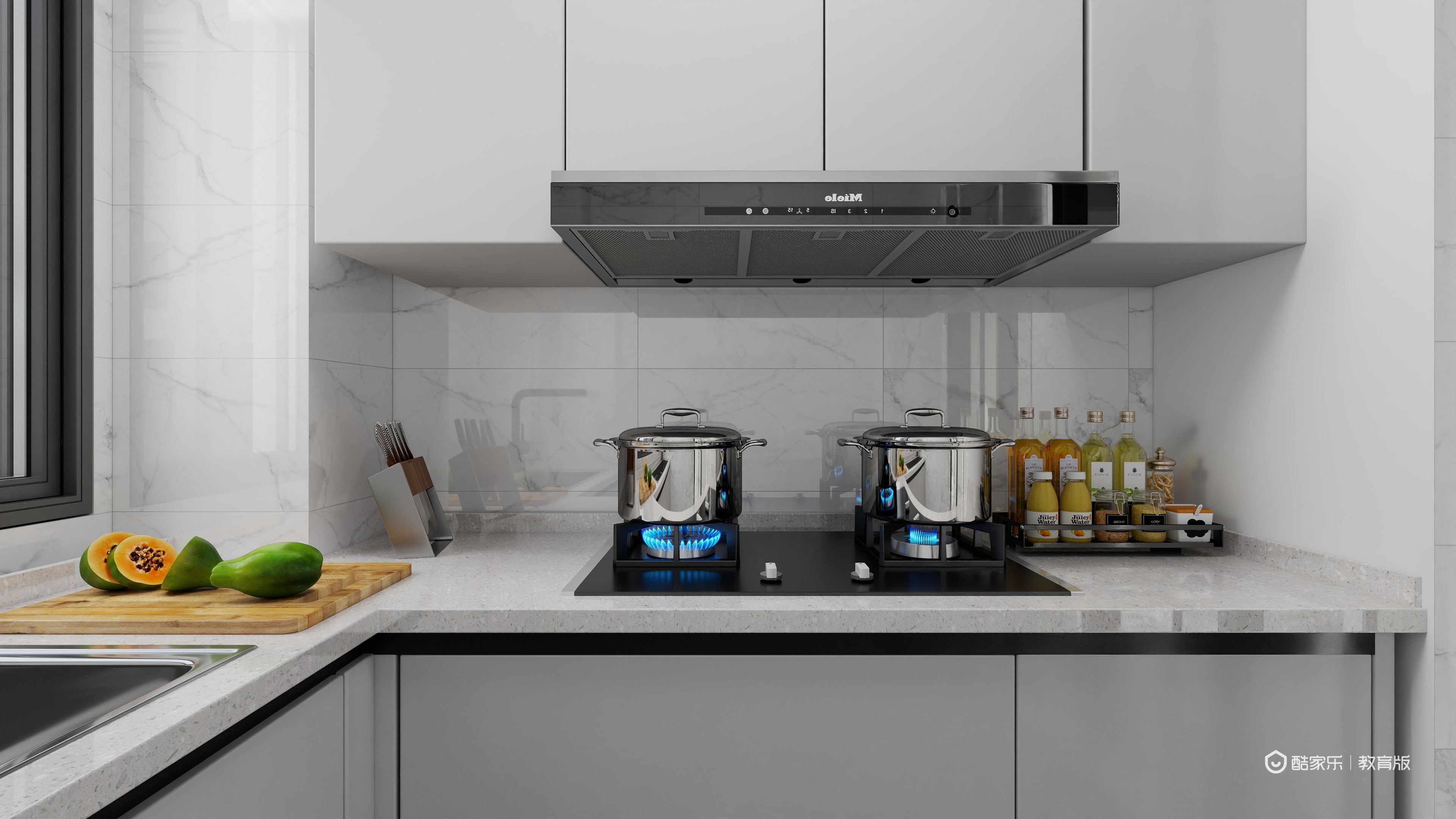 罗星莉-四川现代职业学院-罗星莉一层厨房装修效果图第1张