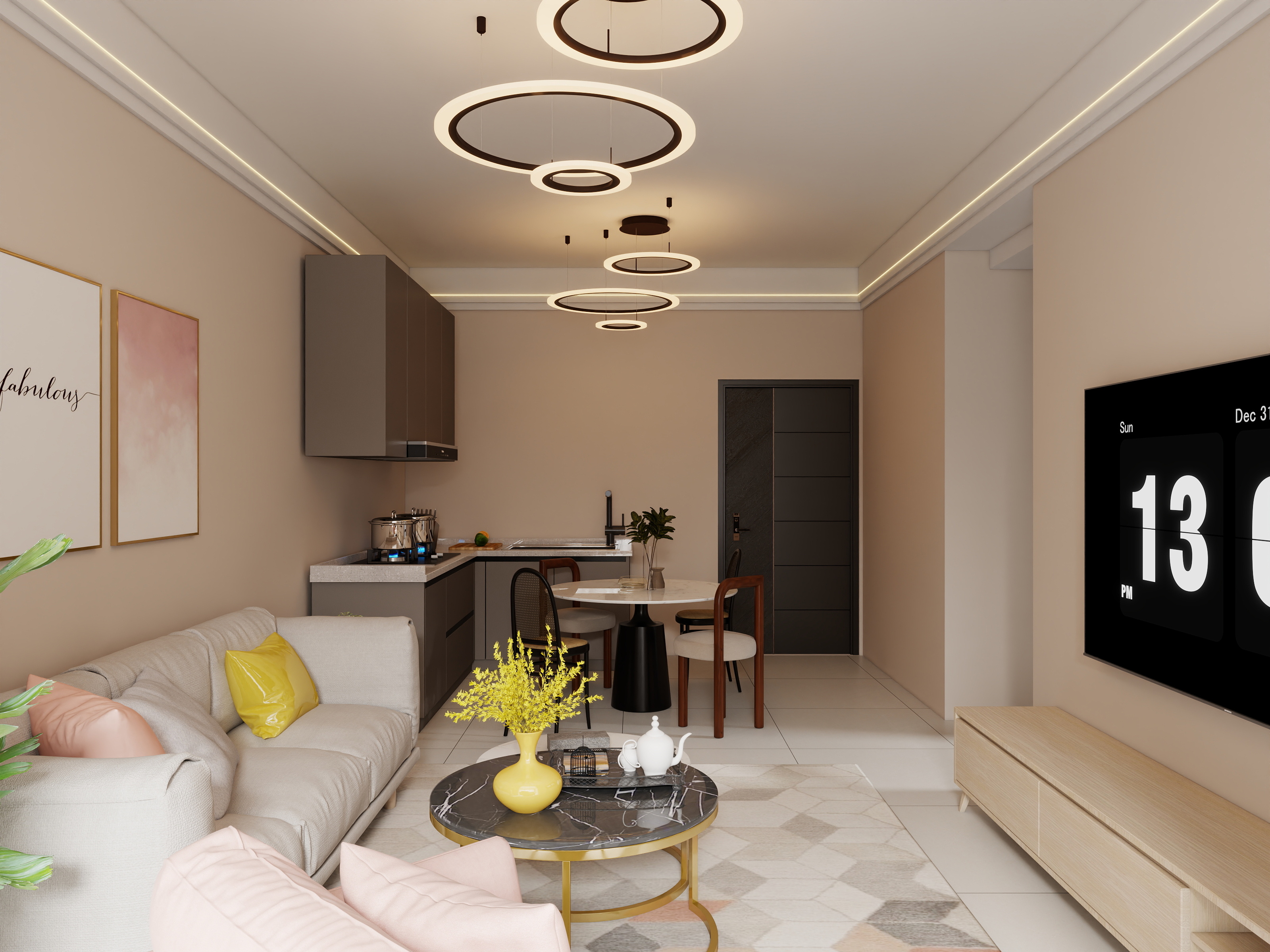 李林-北欧49㎡1室装修效果图