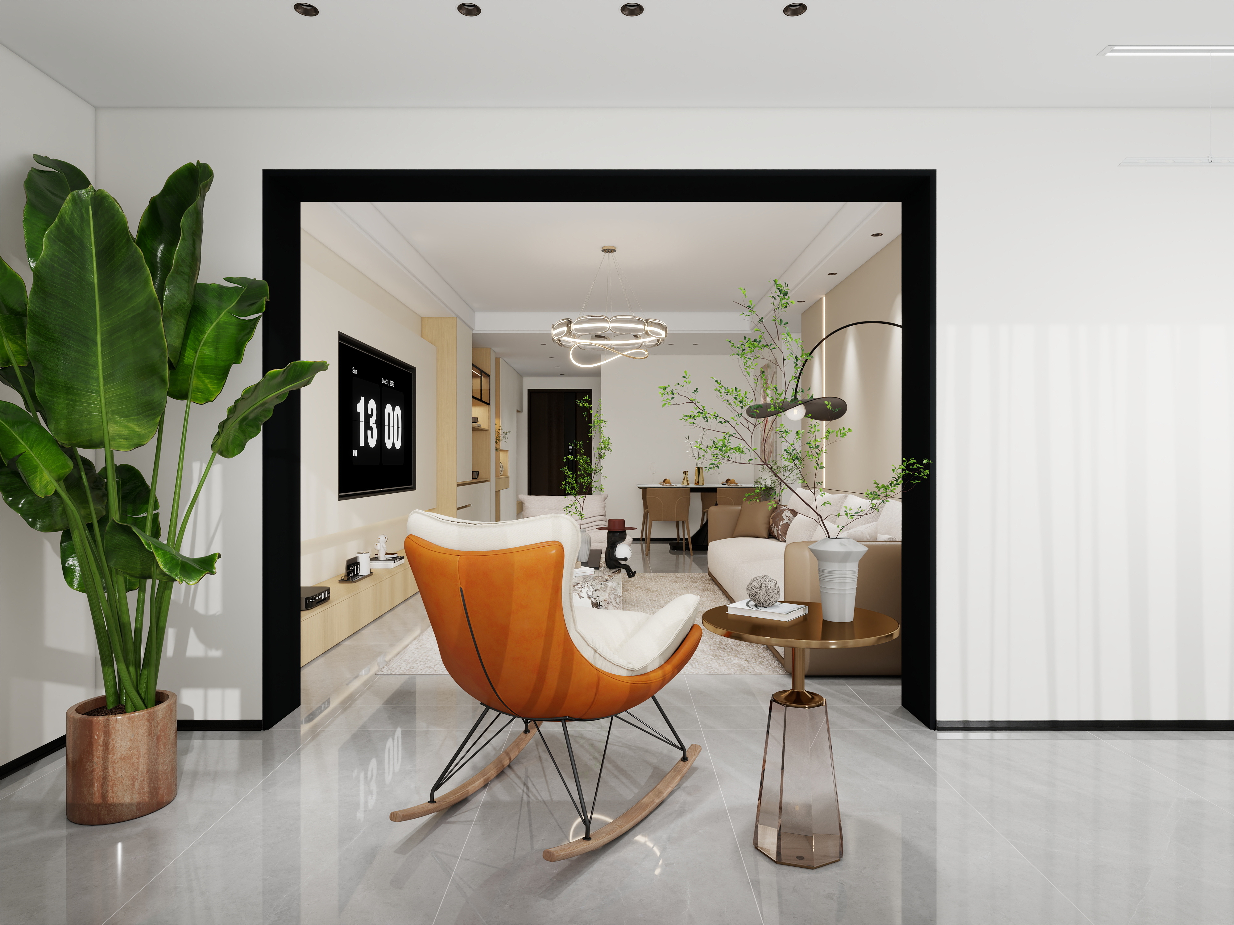 天水全案设计师白老师-中南映江山110㎡3室装修效果图