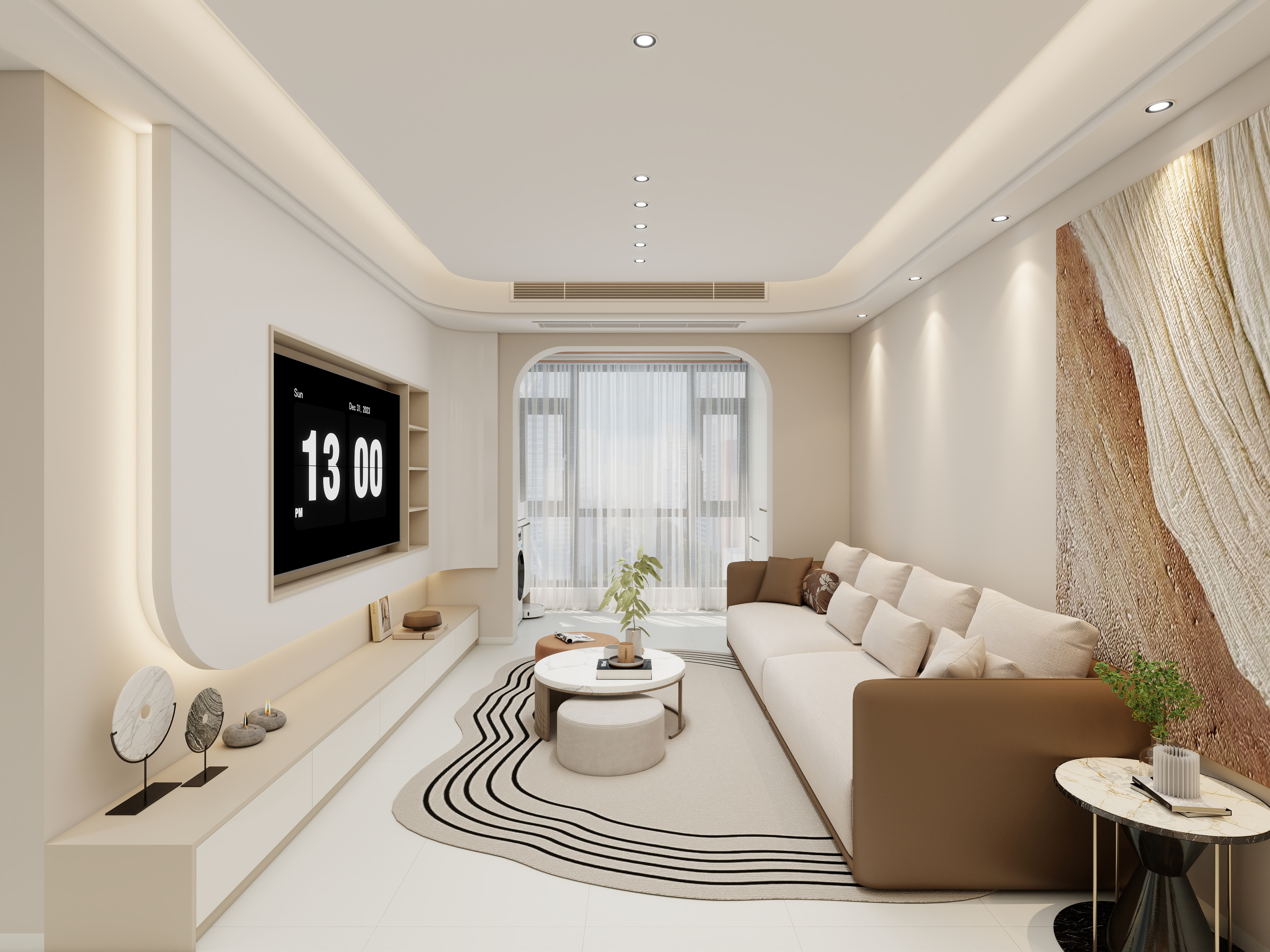 珲设空间-精致小三房奶油风-装修设计方案