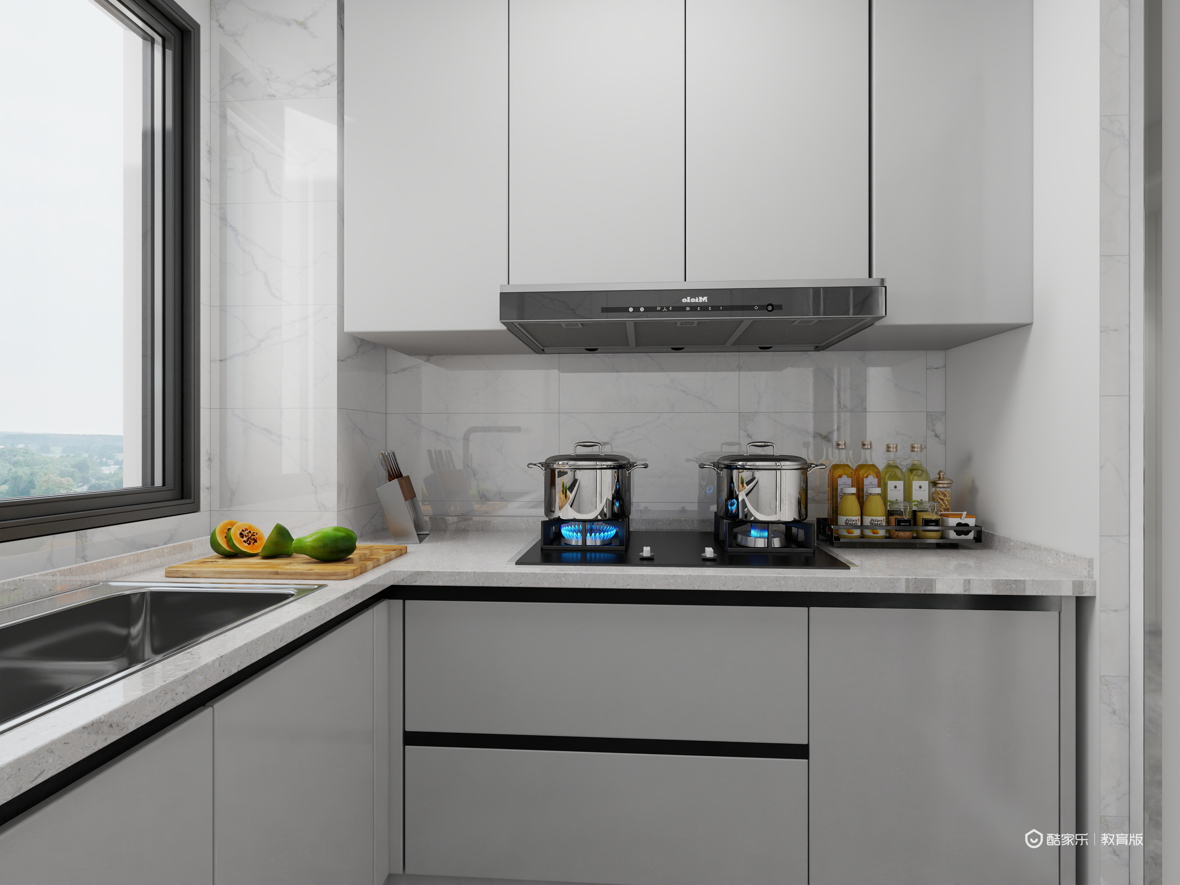 罗星莉-四川现代职业学院-罗星莉一层厨房装修效果图第2张