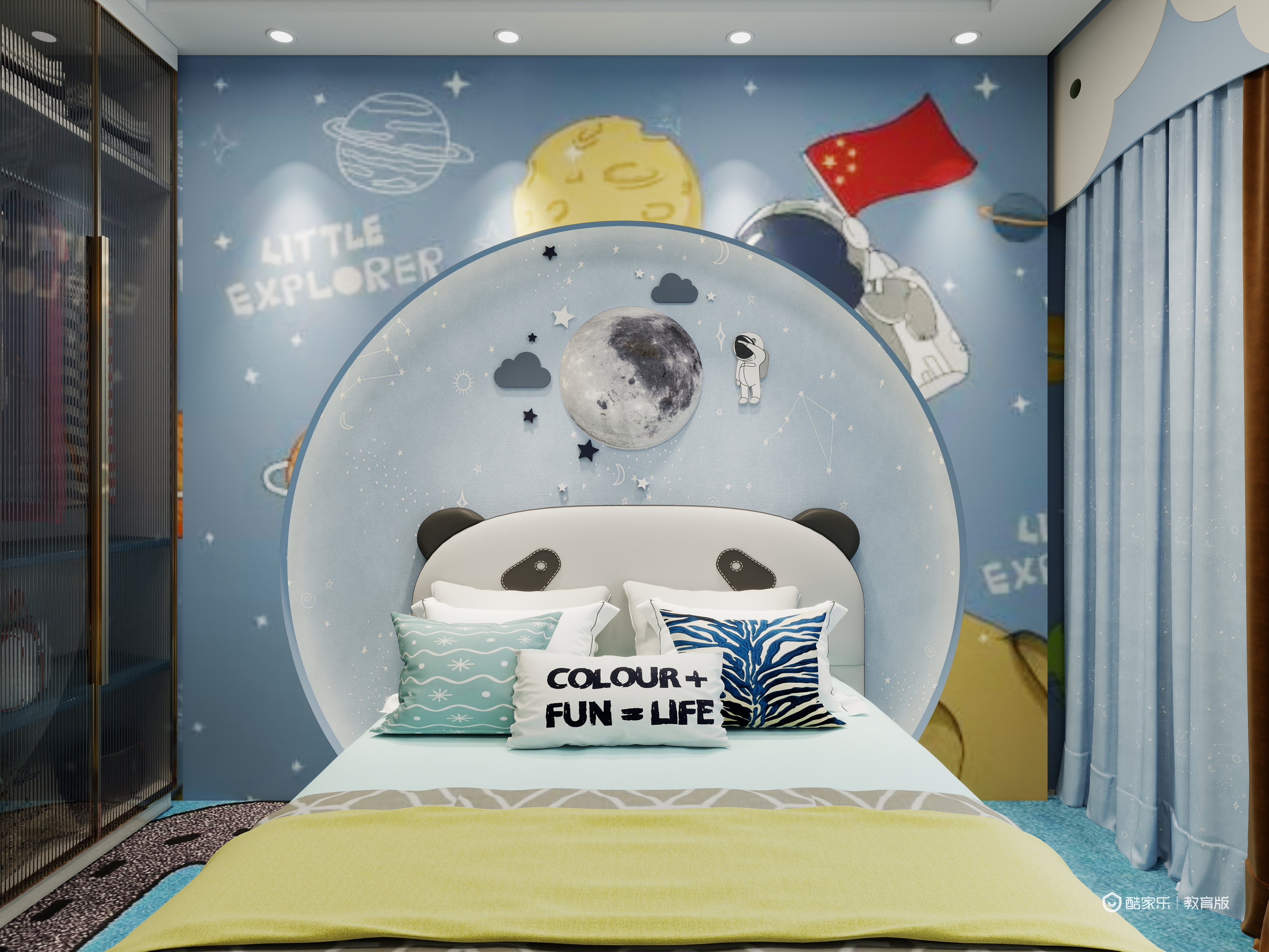 罗星莉-四川现代职业学院-罗星莉一层儿童房装修效果图第1张