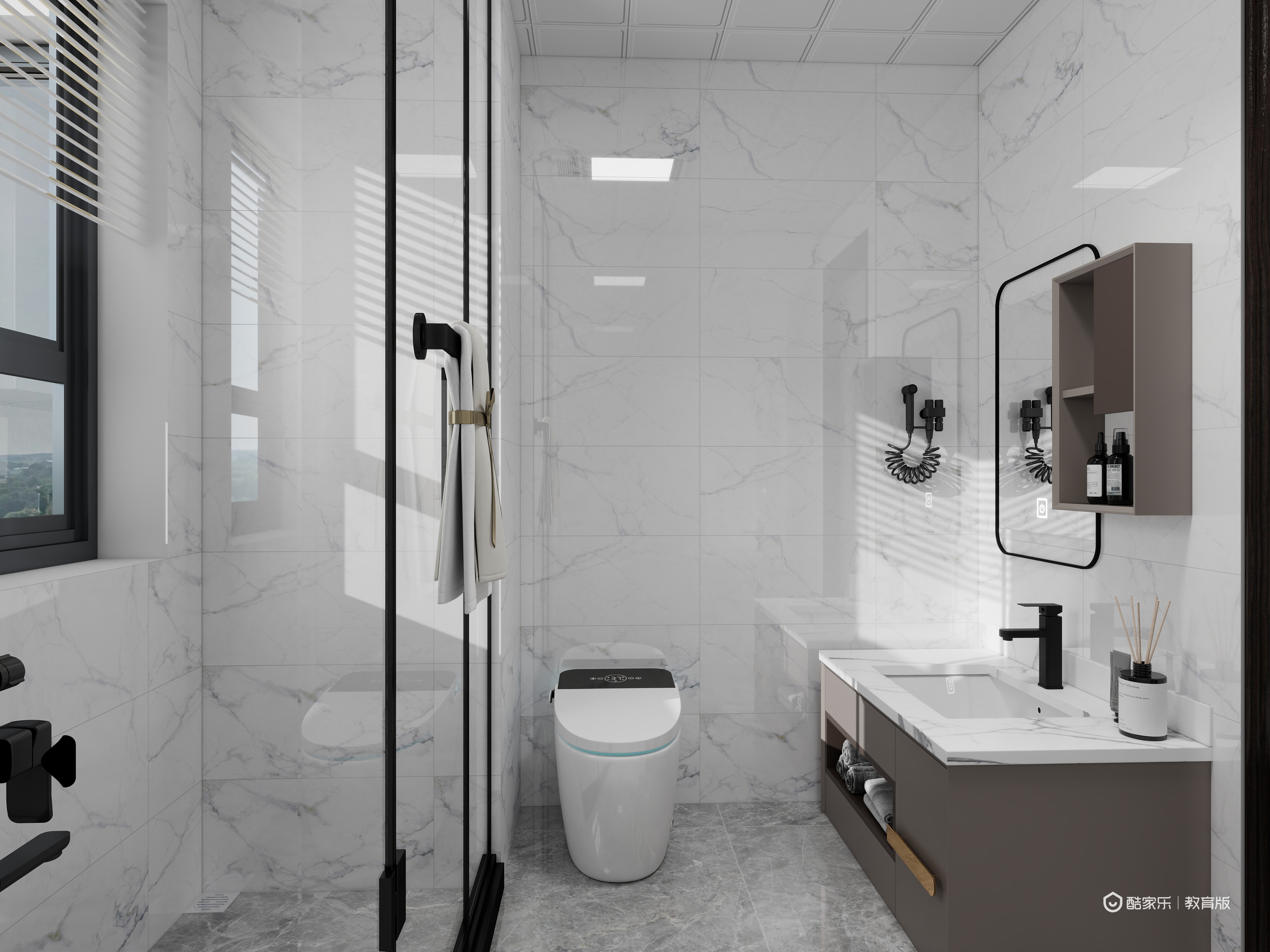 罗星莉-四川现代职业学院-罗星莉一层卫生间装修效果图第2张