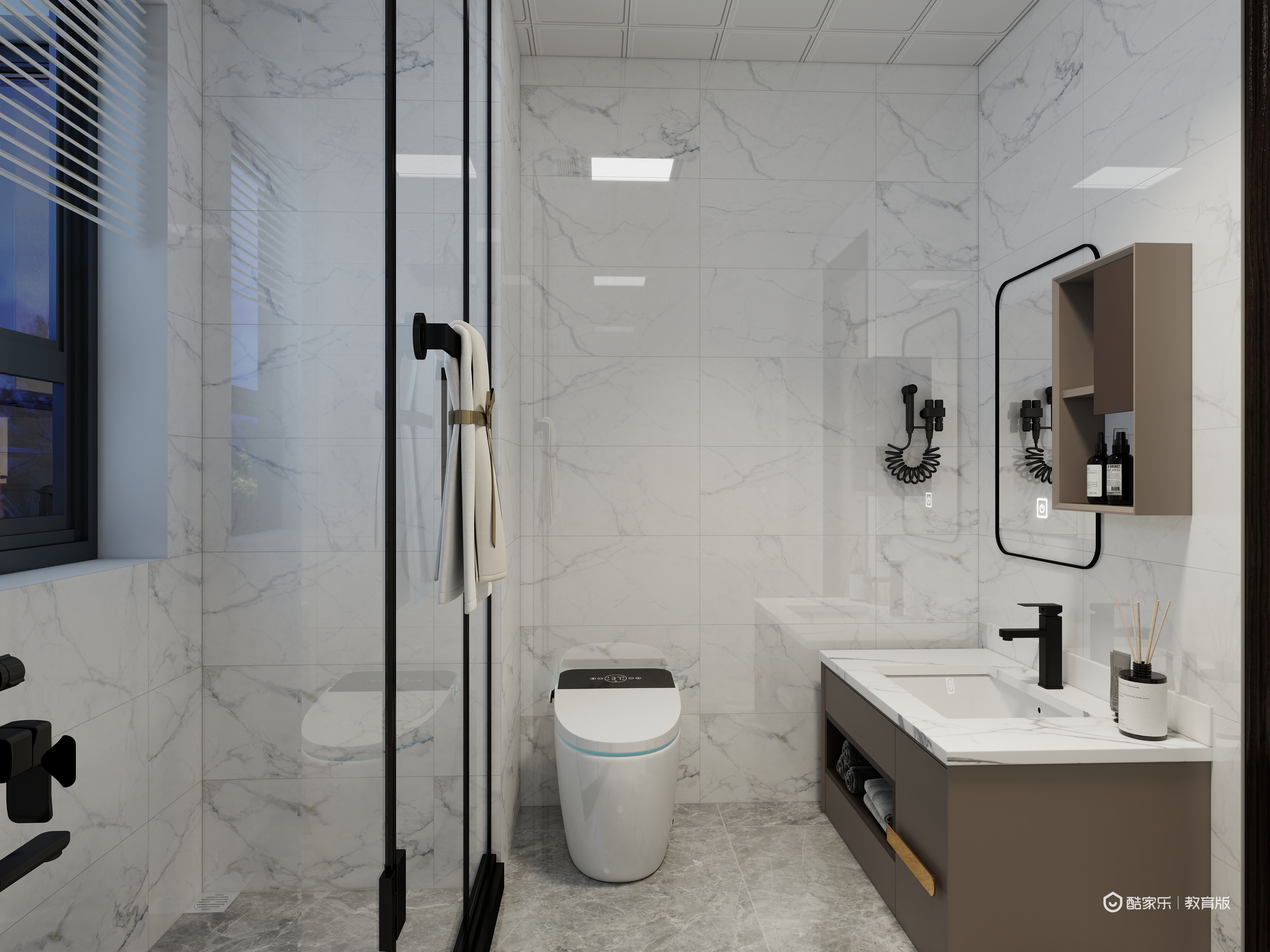 罗星莉-四川现代职业学院-罗星莉一层卫生间装修效果图第1张