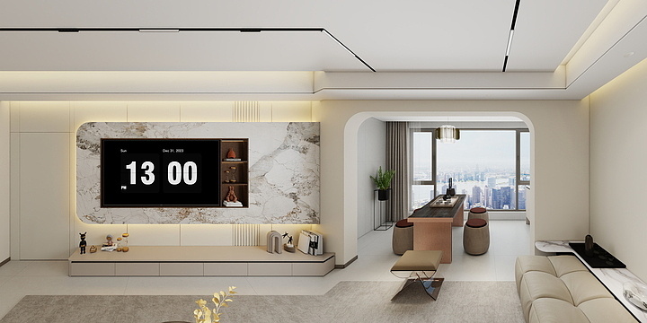 翰方设计2号-郑州康桥香溪郡现代简约风-2-装修设计方案