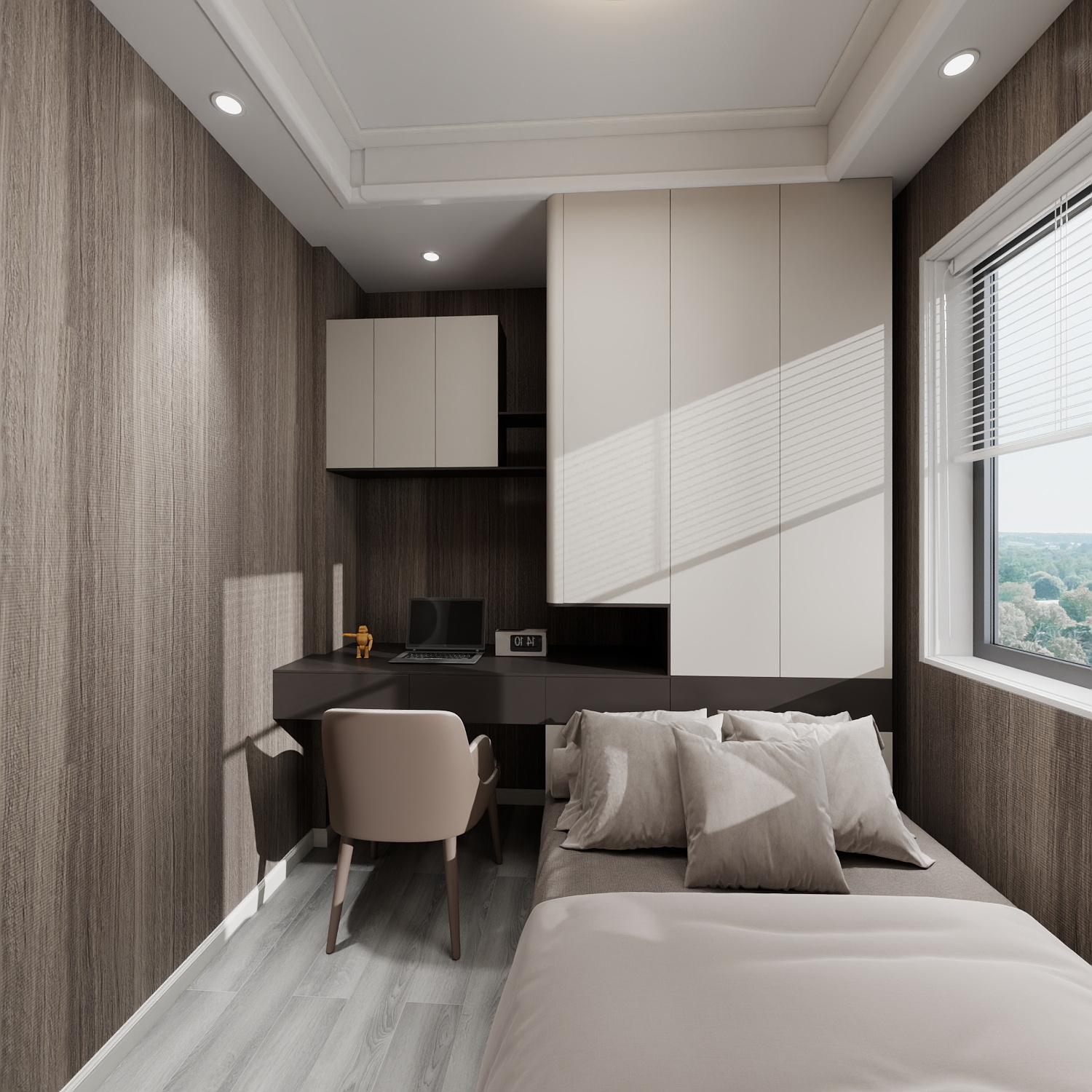 罗星莉-四川现代职业学院-罗星莉一层次卧装修效果图第4张