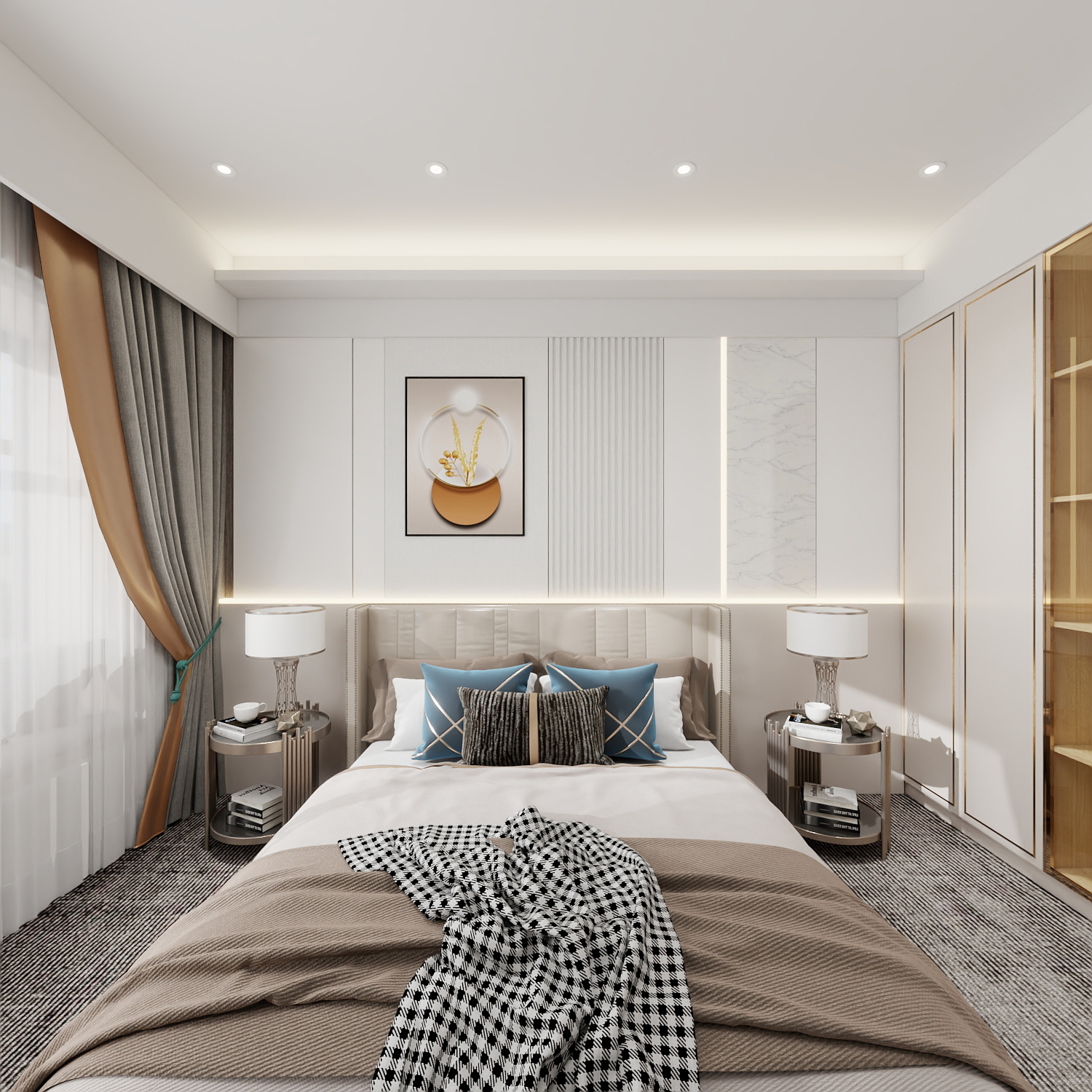 罗星莉-四川现代职业学院-罗星莉一层主卧装修效果图第5张