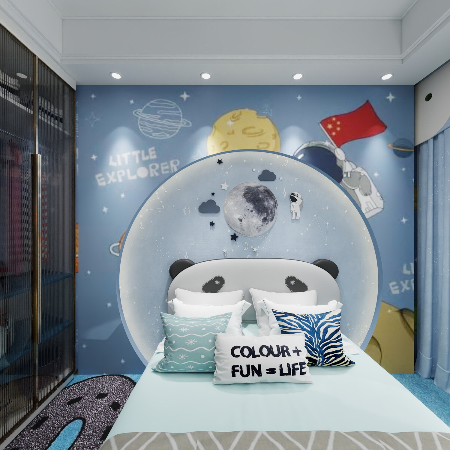 罗星莉-四川现代职业学院-罗星莉一层儿童房装修效果图第4张