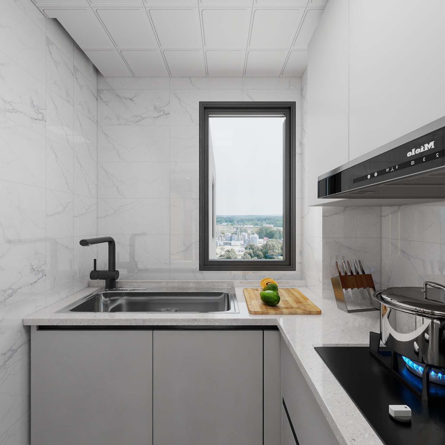 罗星莉-四川现代职业学院-罗星莉一层厨房装修效果图第4张