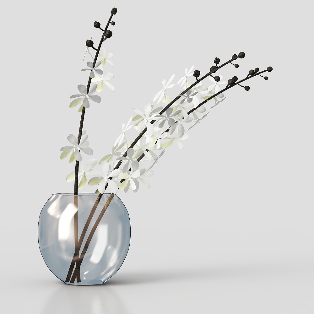桌面花卉摆件3D模型