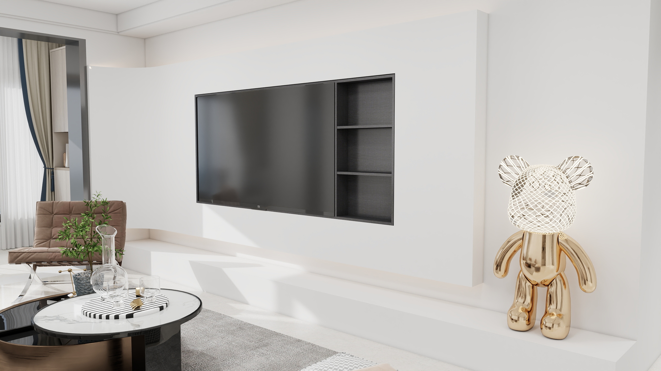 阿柒橙-现代简约118㎡3室-装修设计方案