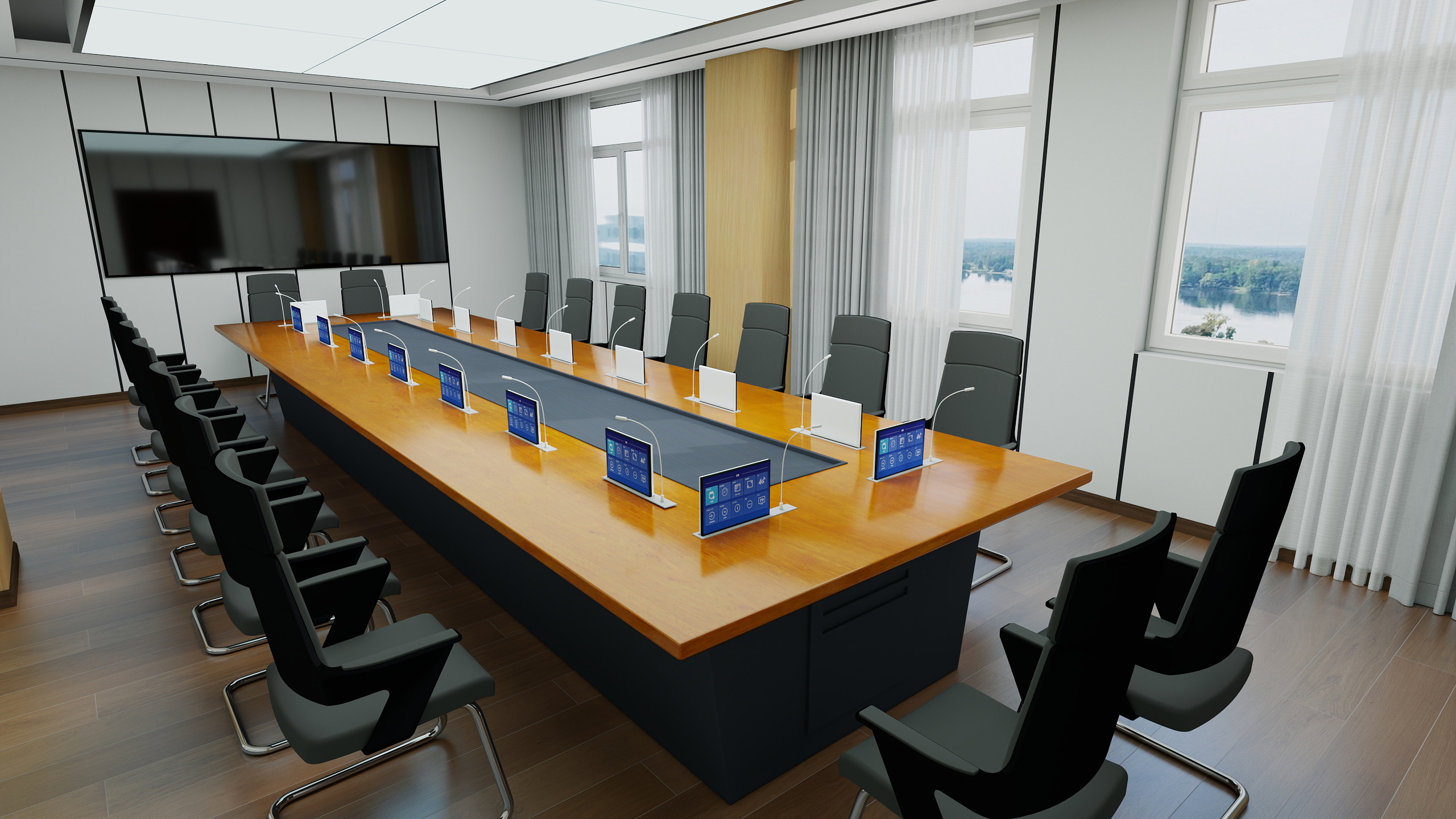 泽凡设计_-会议室-01-黄白蜡-装修设计方案